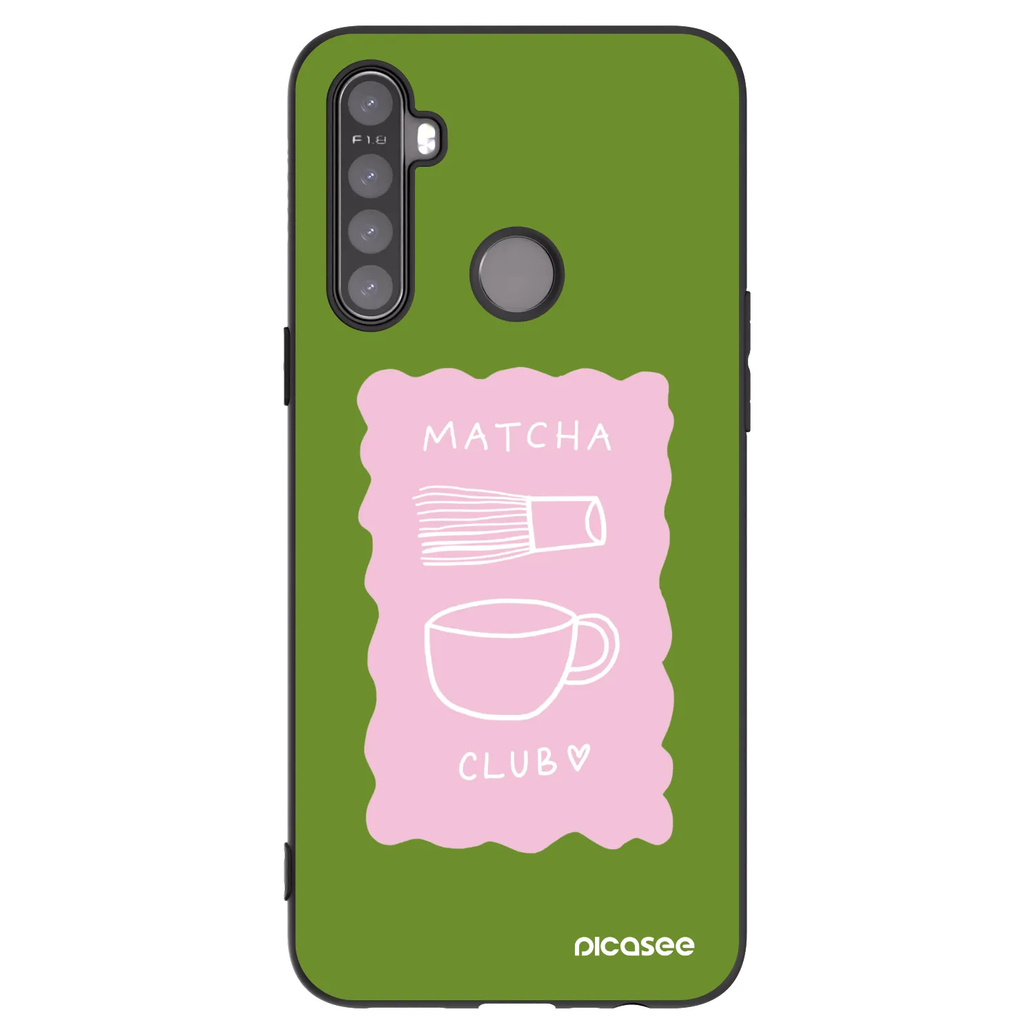 Picasee fekete szilikon tok az alábbi mobiltelefonokra Realme 6i - Matcha club