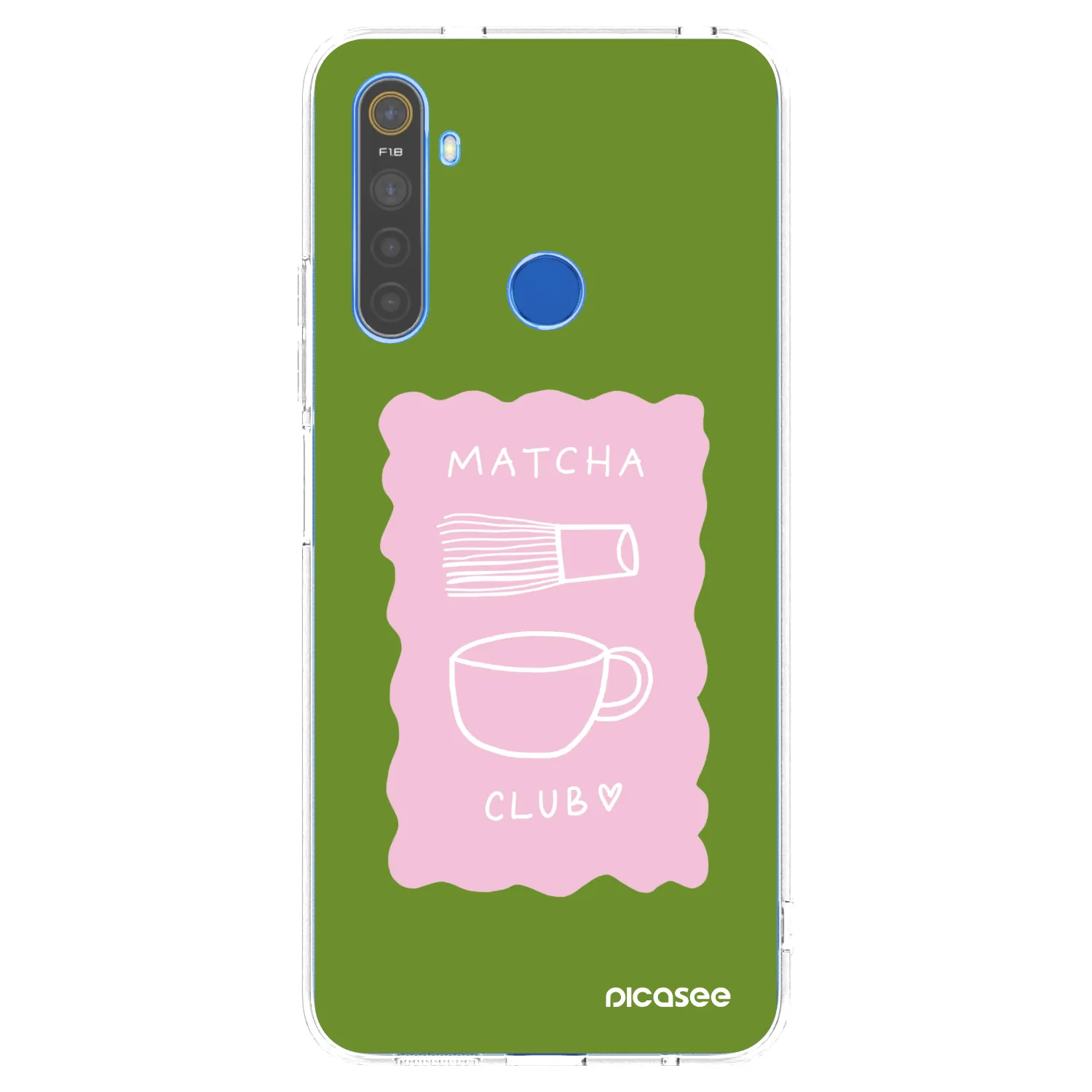 Picasee átlátszó szilikon tok az alábbi mobiltelefonokra Realme 5 - Matcha club