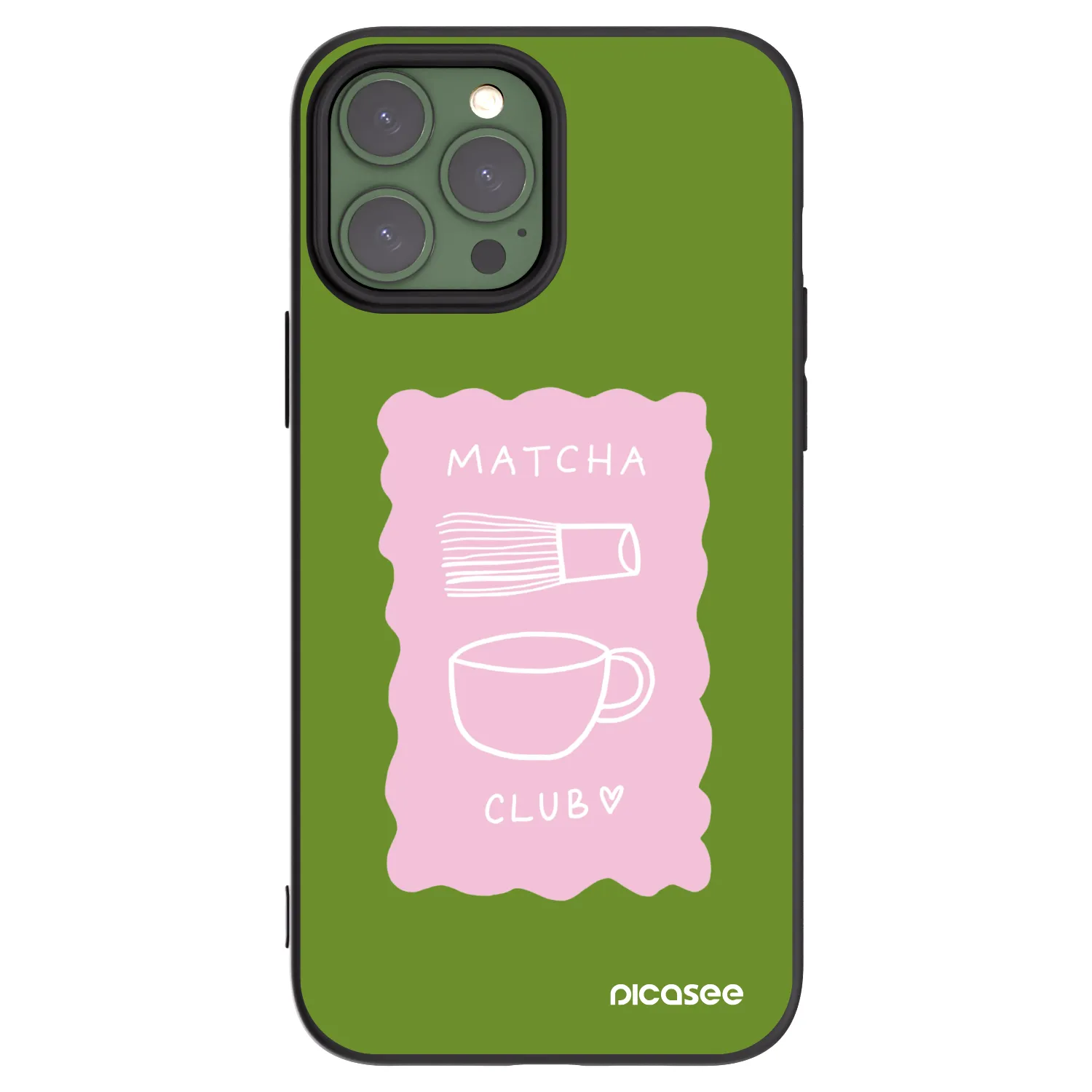 Picasee fekete szilikon tok az alábbi mobiltelefonokra Apple iPhone 13 Pro Max - Matcha club