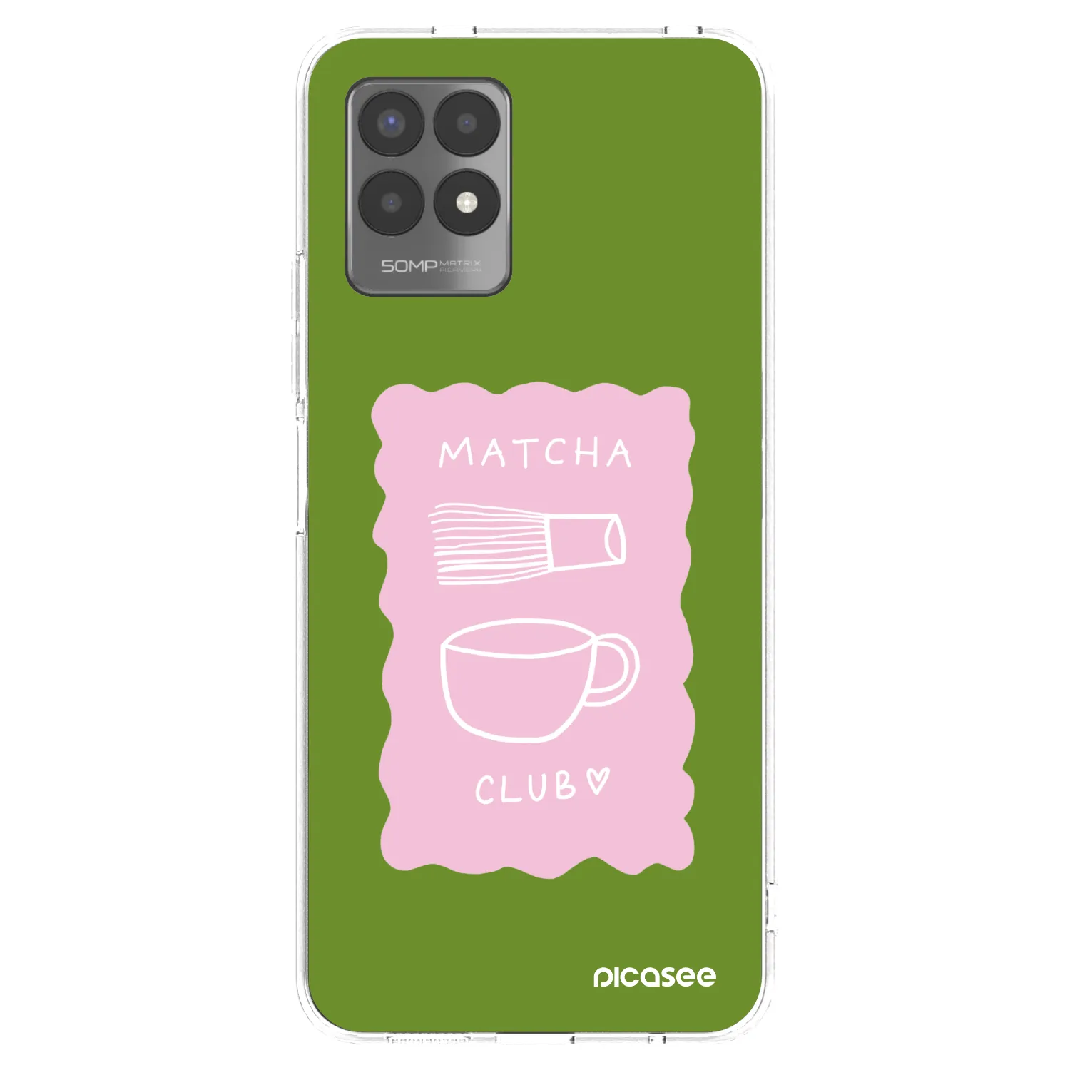 Picasee átlátszó szilikon tok az alábbi mobiltelefonokra Realme 8i - Matcha club