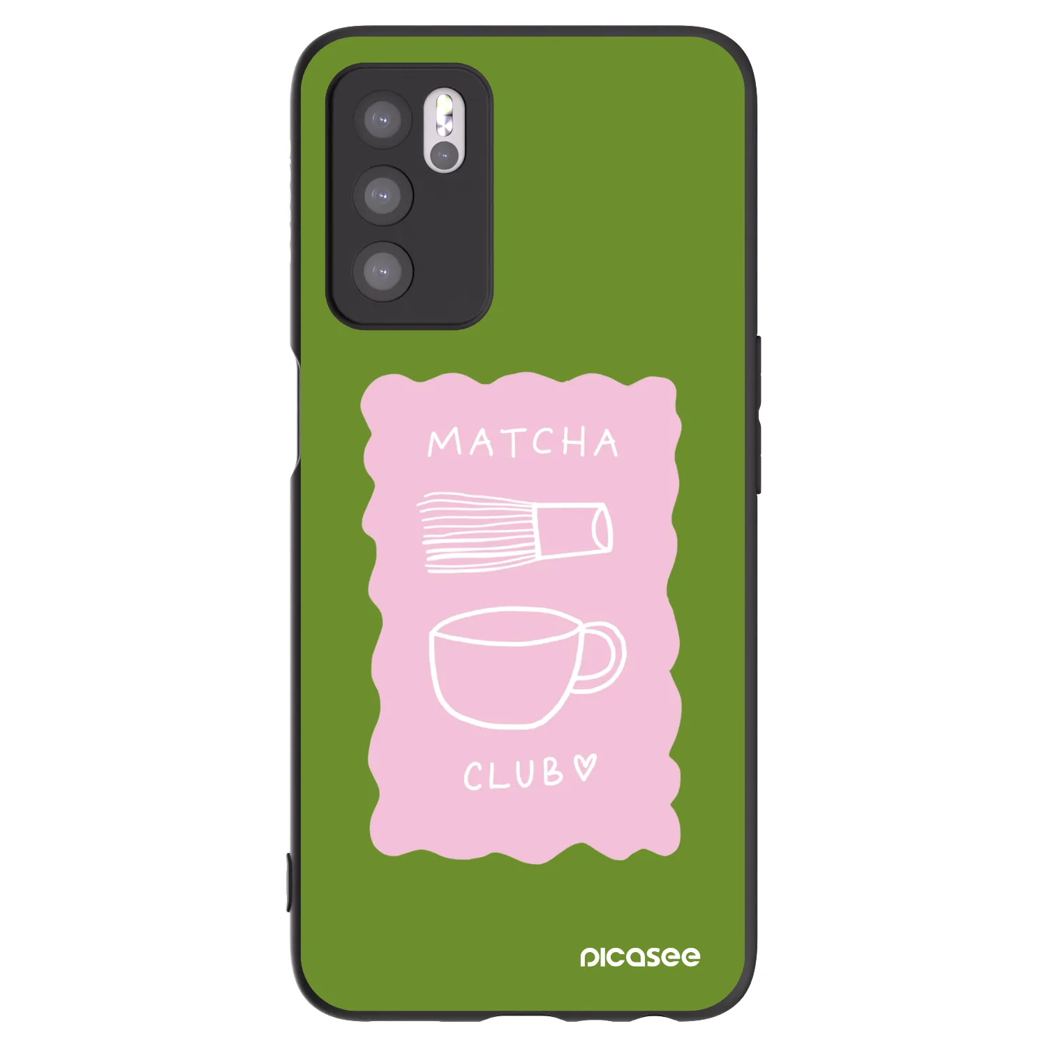 Picasee fekete szilikon tok az alábbi mobiltelefonokra OPPO A16s - Matcha club