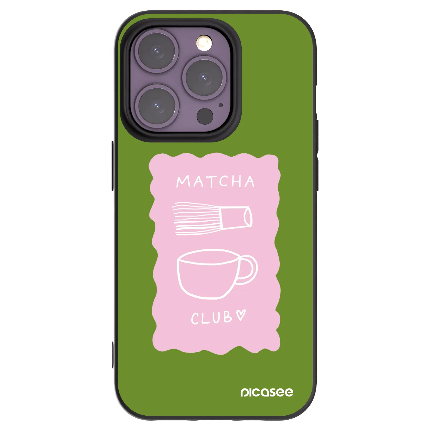 Picasee fekete szilikon tok az alábbi mobiltelefonokra Apple iPhone 14 Pro - Matcha club