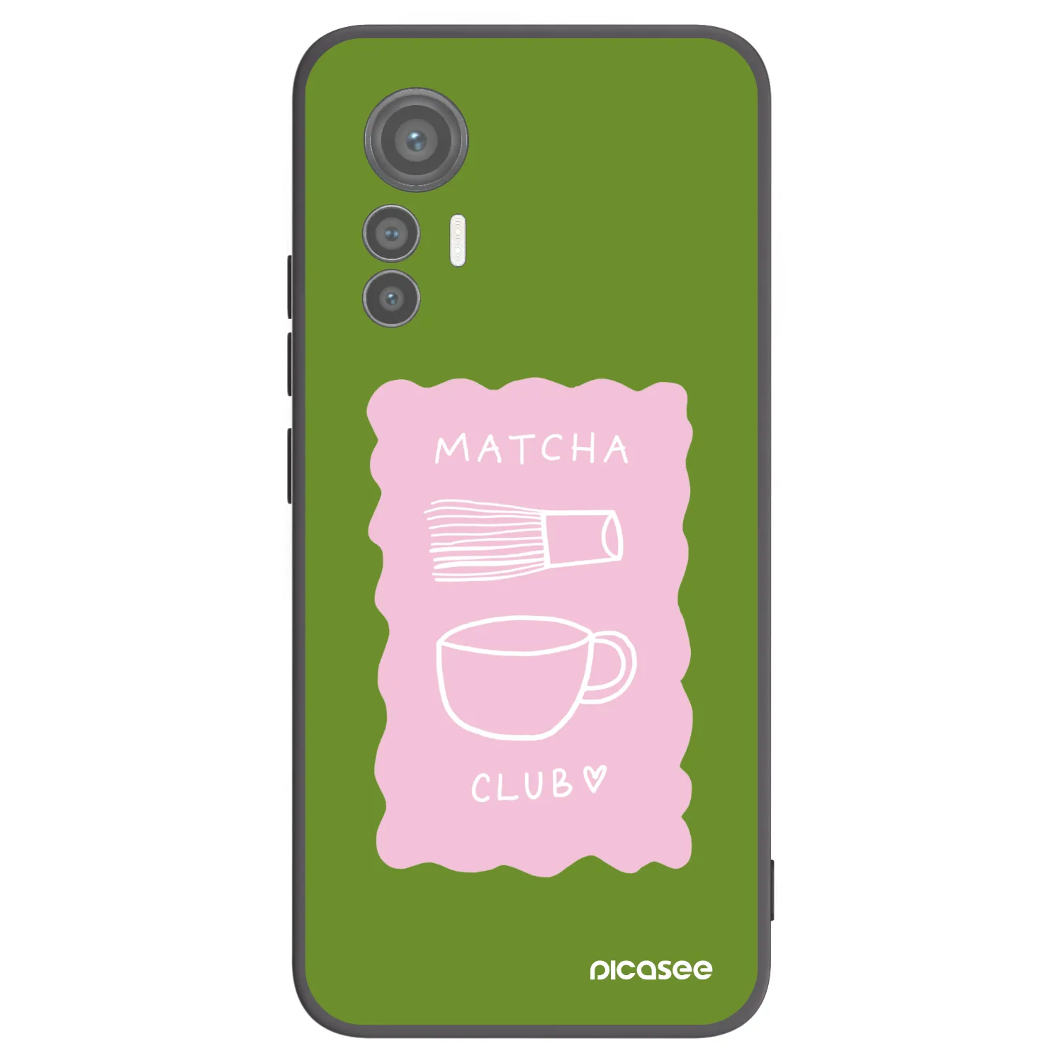 Picasee fekete szilikon tok az alábbi mobiltelefonokra Xiaomi 12 Lite - Matcha club