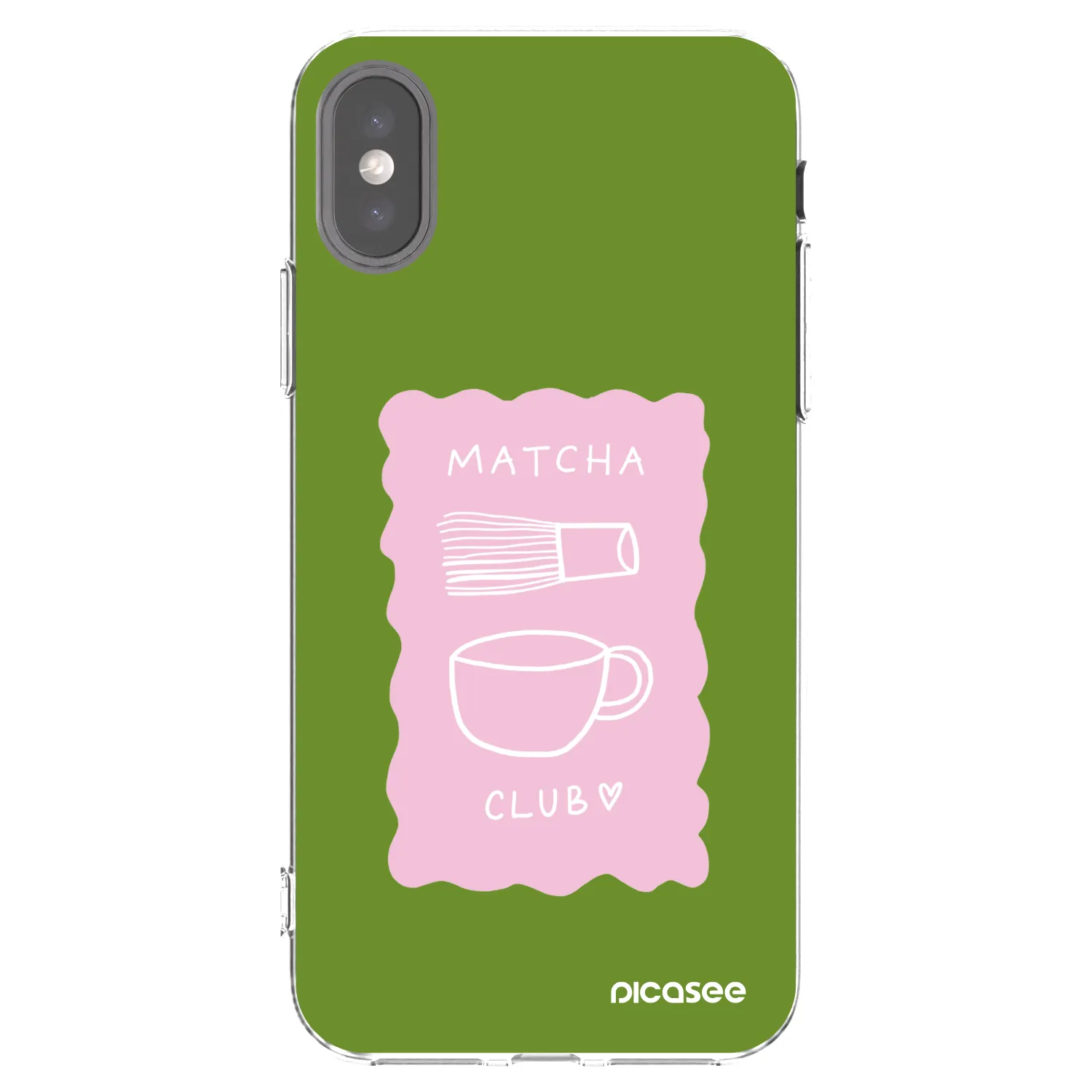 Picasee átlátszó szilikon tok az alábbi mobiltelefonokra Apple iPhone X/XS - Matcha club