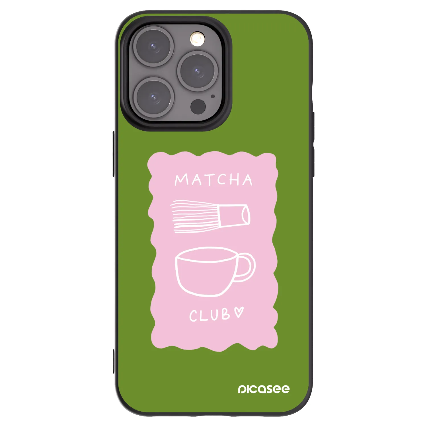 Picasee fekete szilikon tok az alábbi mobiltelefonokra Apple iPhone 15 Pro Max - Matcha club