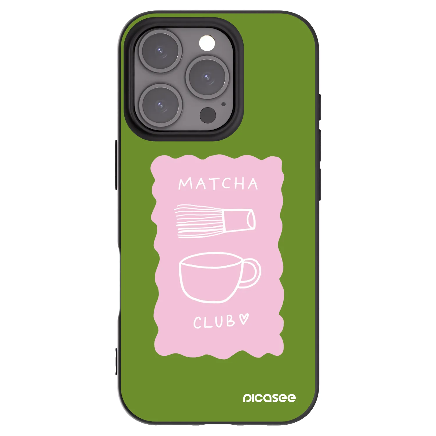 Picasee fekete szilikon tok az alábbi mobiltelefonokra Apple iPhone 16 Pro - Matcha club