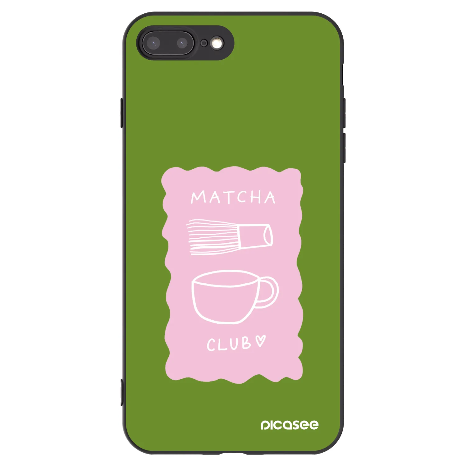 Picasee fekete szilikon tok az alábbi mobiltelefonokra Apple iPhone 8 Plus - Matcha club