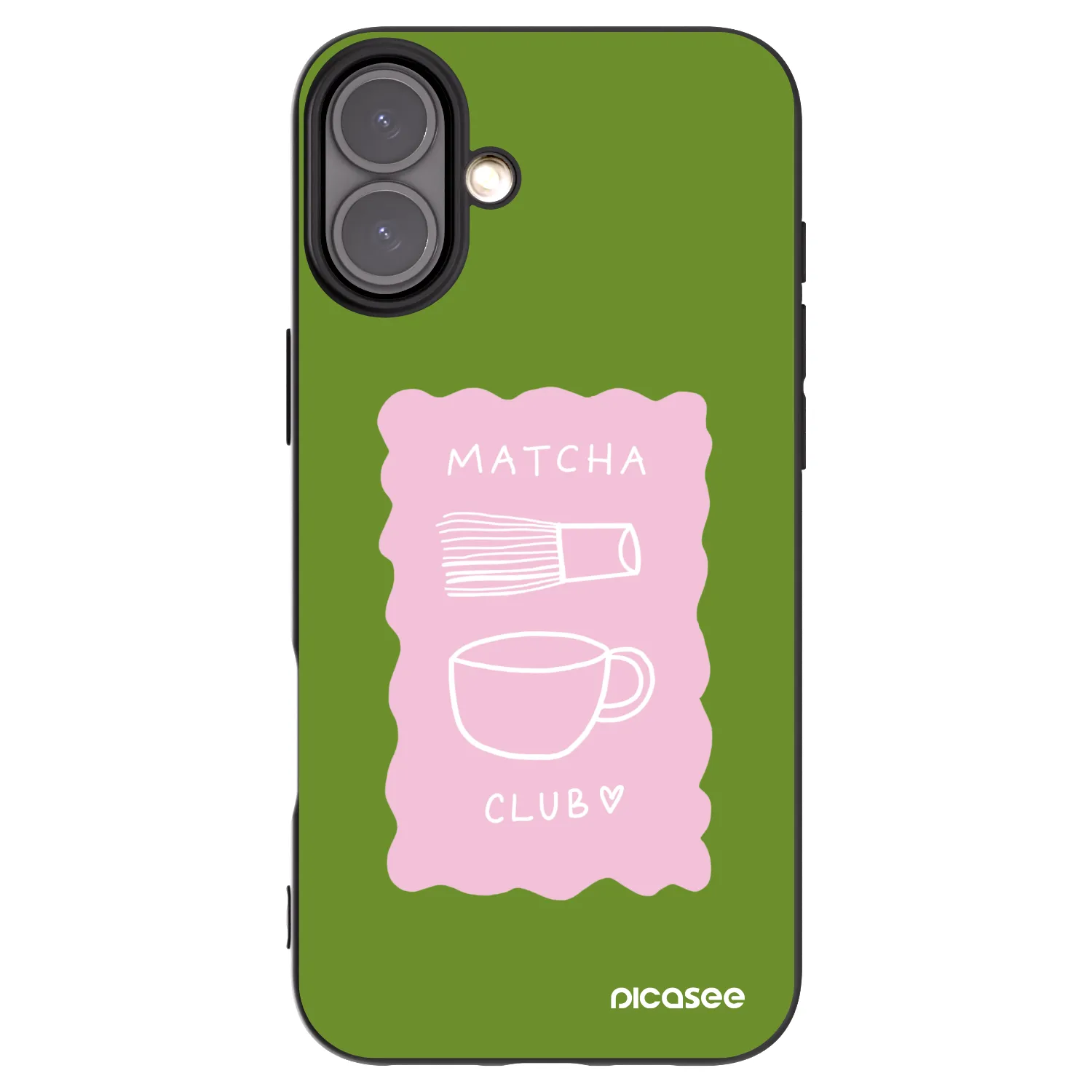 Picasee fekete szilikon tok az alábbi mobiltelefonokra Apple iPhone 16 Plus - Matcha club