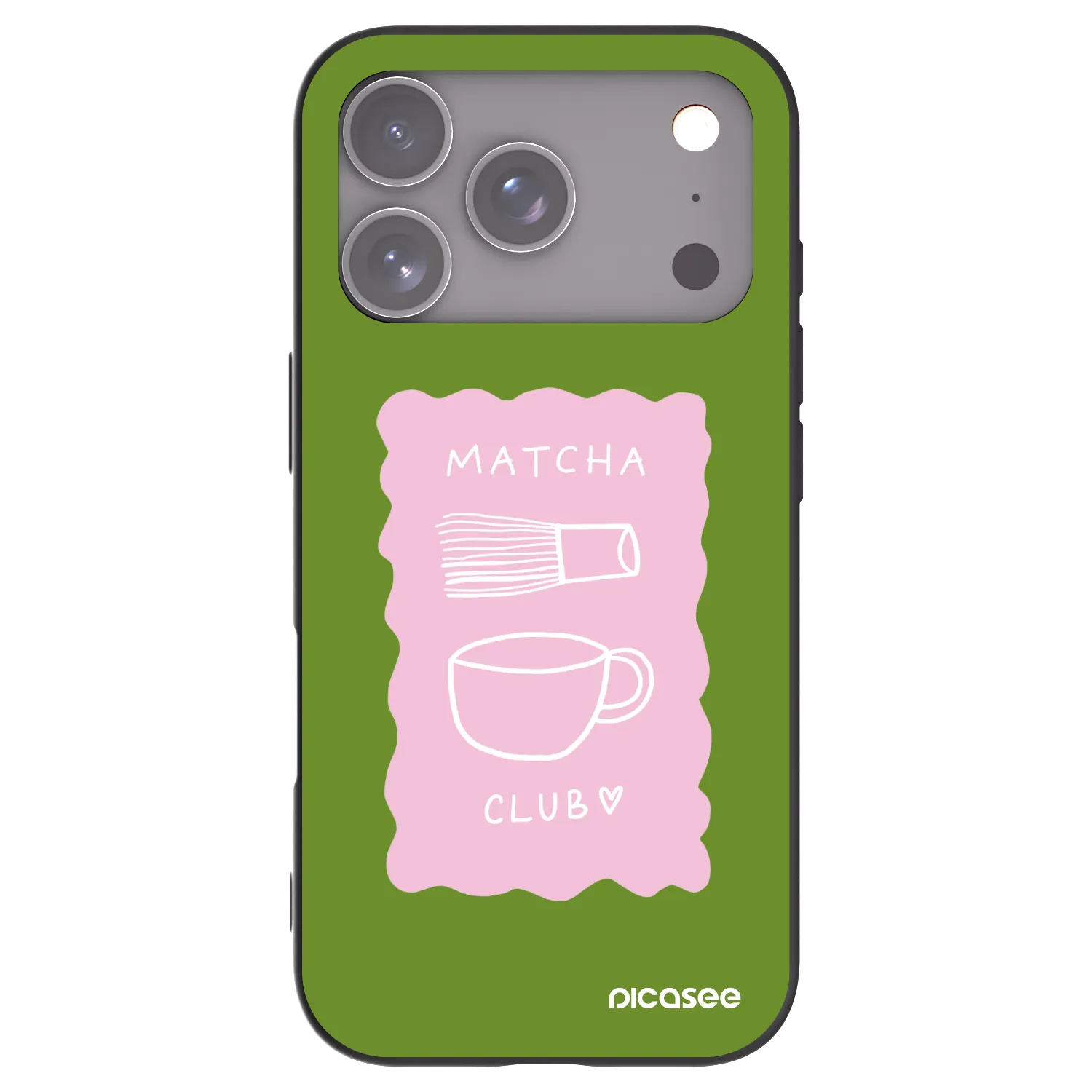 Picasee fekete szilikon tok az alábbi mobiltelefonokra Apple iPhone 17 Pro - Matcha club