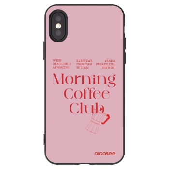 Picasee fekete szilikon tok az alábbi mobiltelefonokra Apple iPhone X/XS - Morning