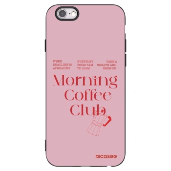 Picasee fekete szilikon tok az alábbi mobiltelefonokra Apple iPhone 6/6S - Morning