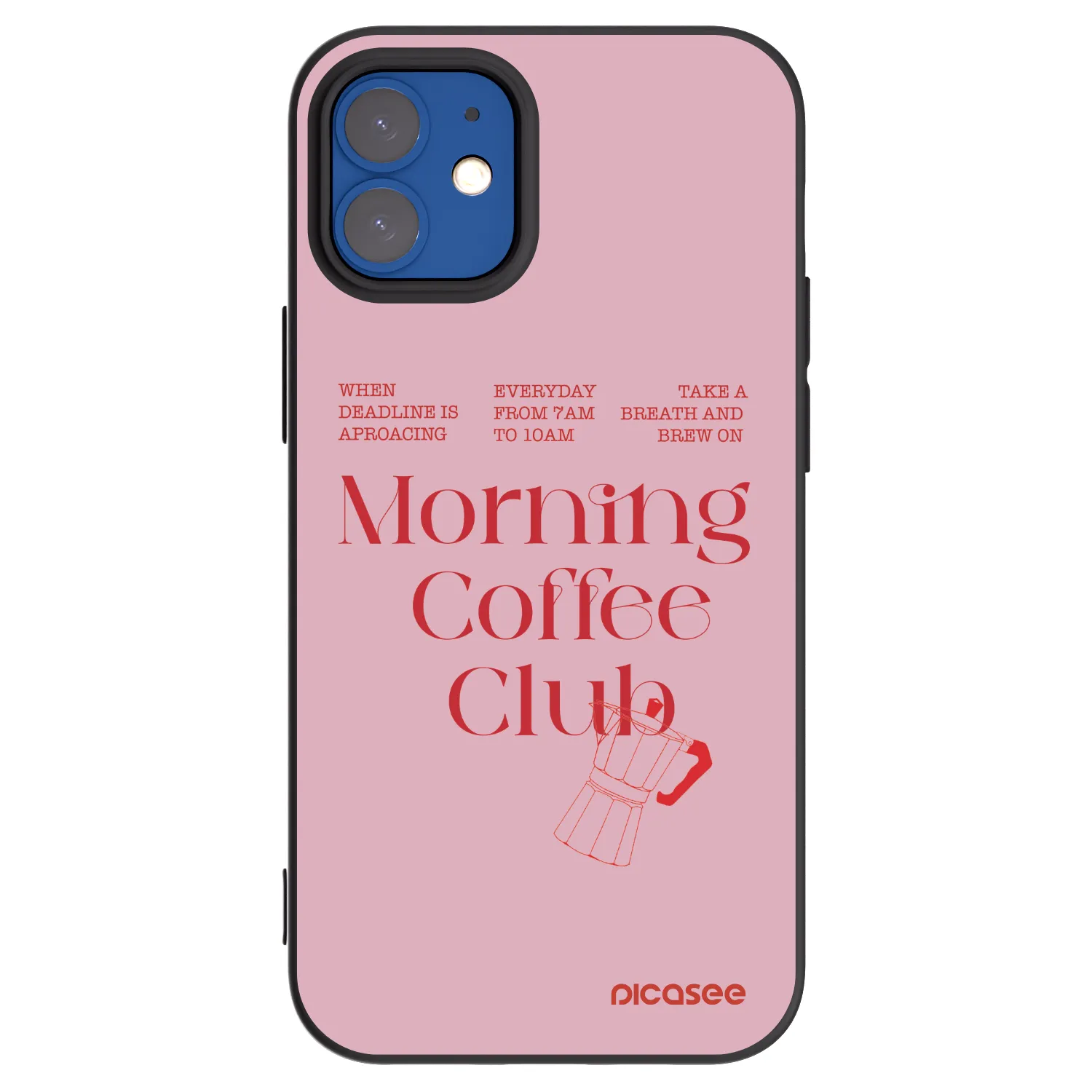 Picasee fekete szilikon tok az alábbi mobiltelefonokra Apple iPhone 12 mini - Morning