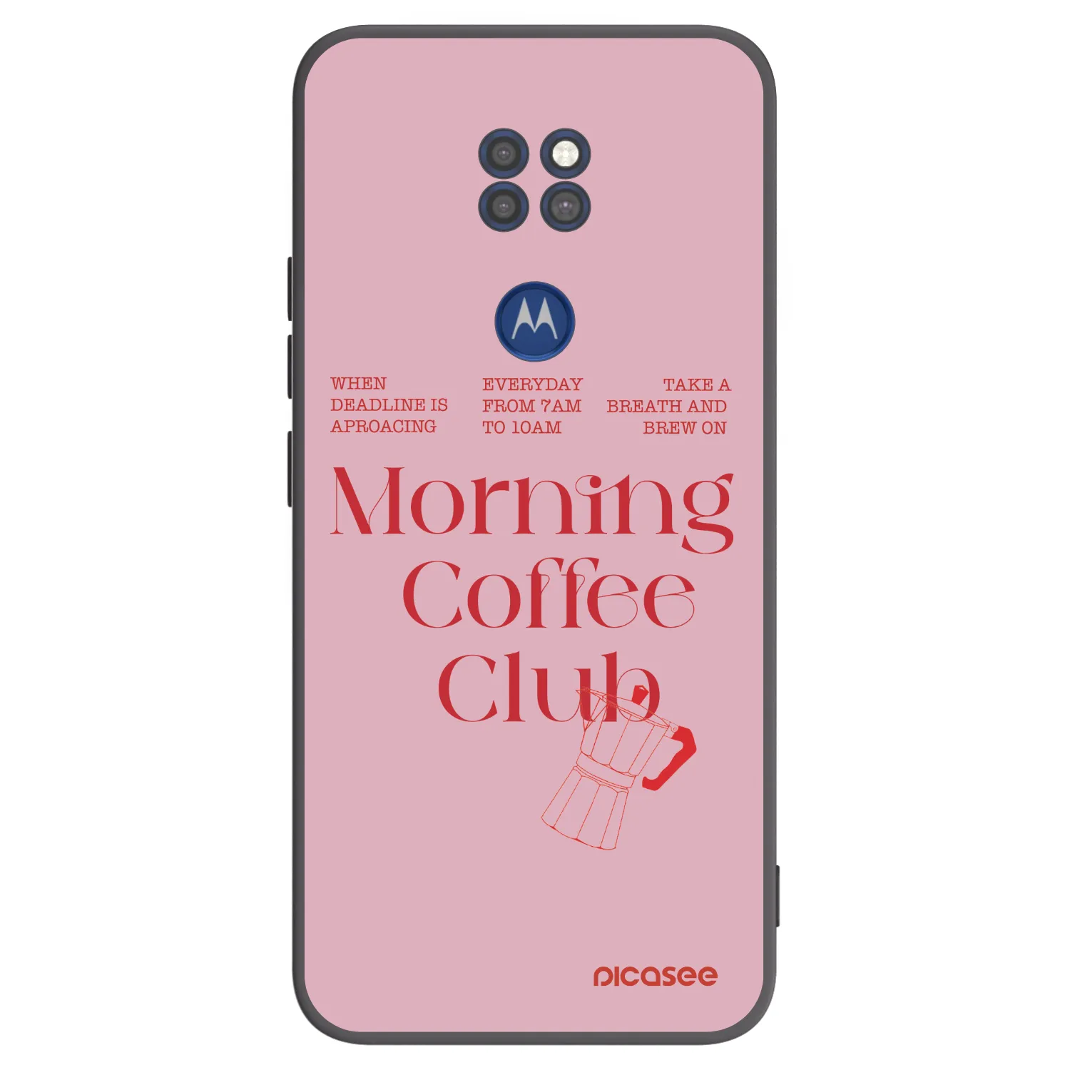 Picasee fekete szilikon tok az alábbi mobiltelefonokra Motorola Moto G9 Play - Morning