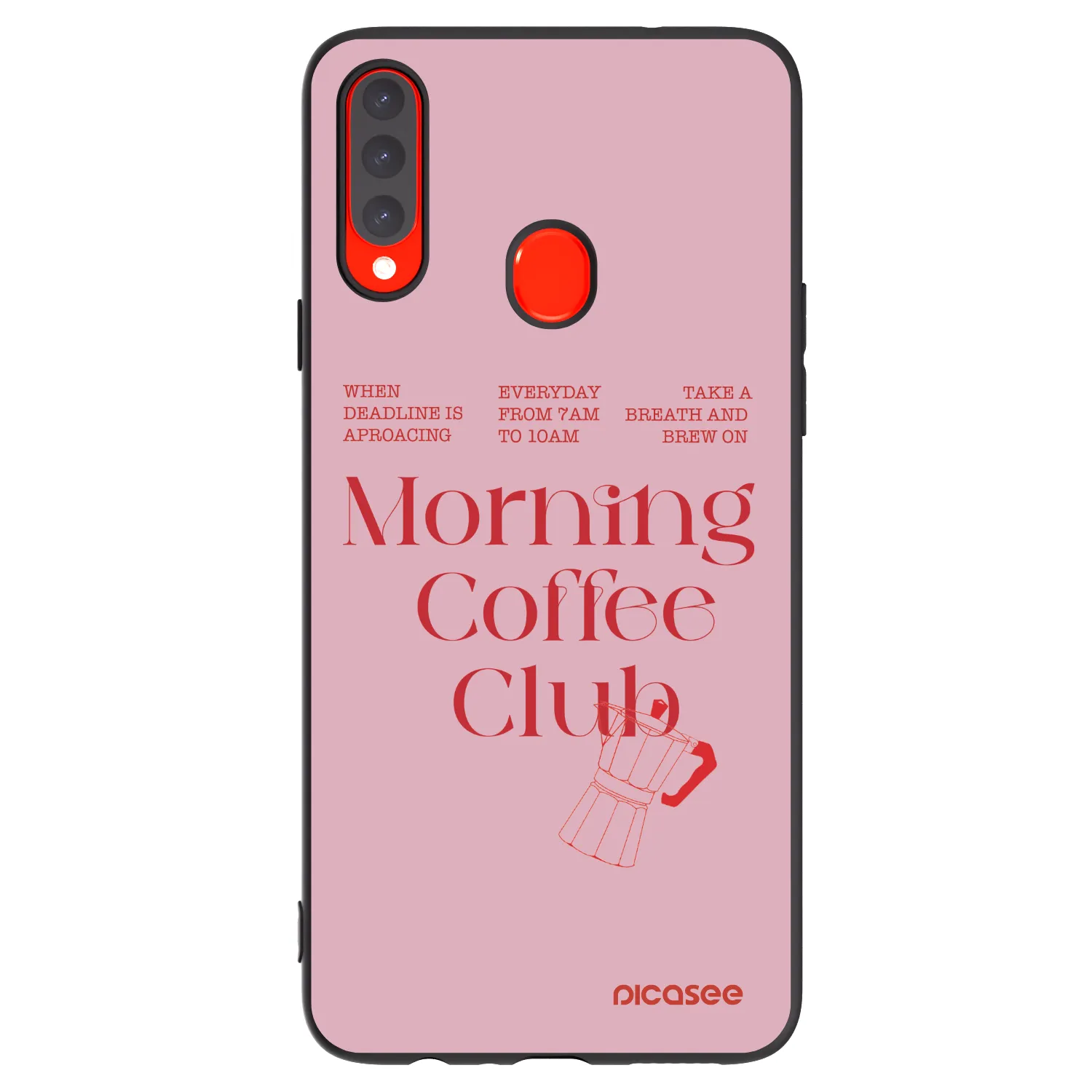 Picasee fekete szilikon tok az alábbi mobiltelefonokra Samsung Galaxy A20s - Morning