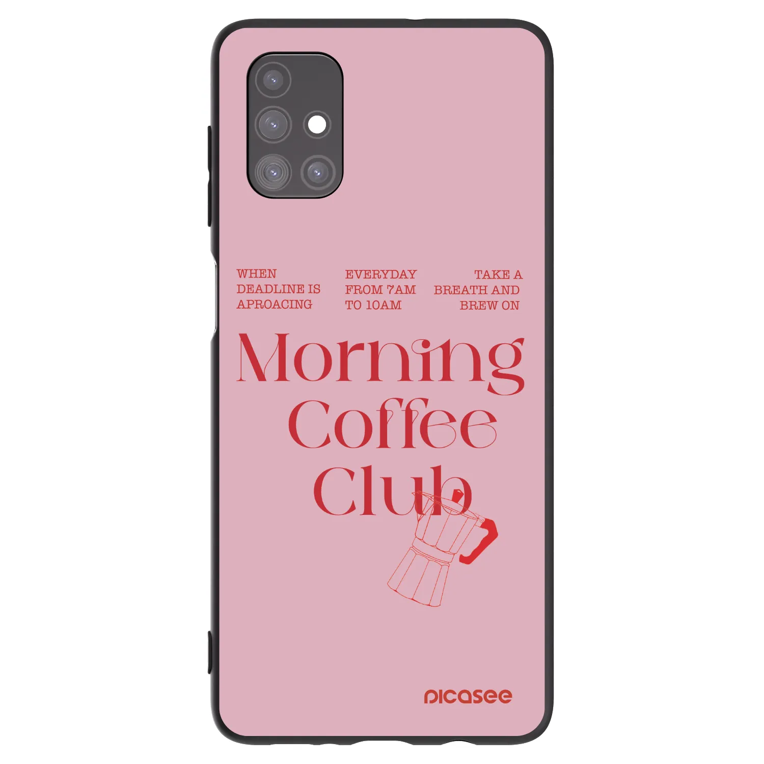 Picasee fekete szilikon tok az alábbi mobiltelefonokra Samsung Galaxy M51 M515F - Morning