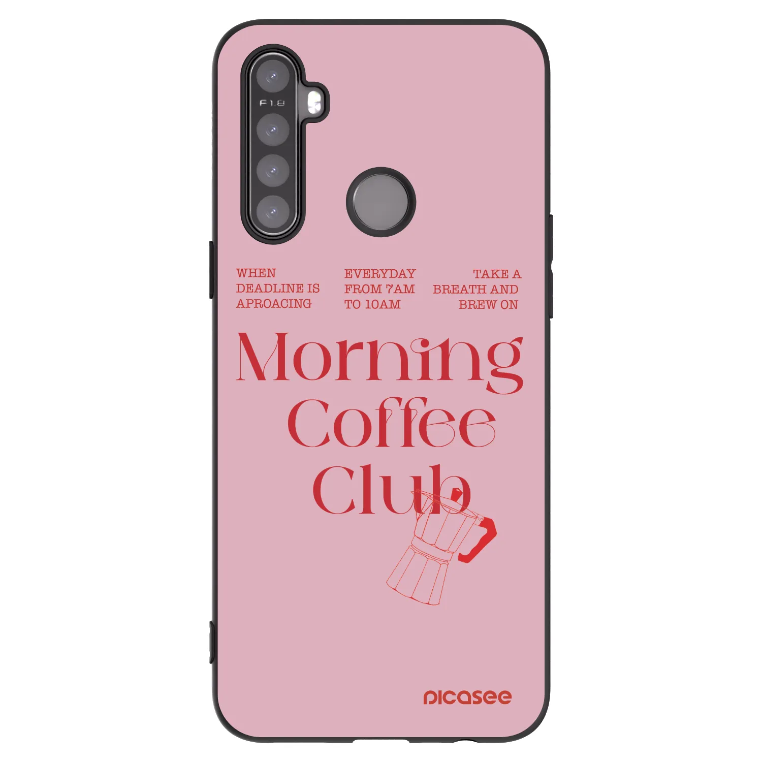 Picasee fekete szilikon tok az alábbi mobiltelefonokra Realme 6i - Morning