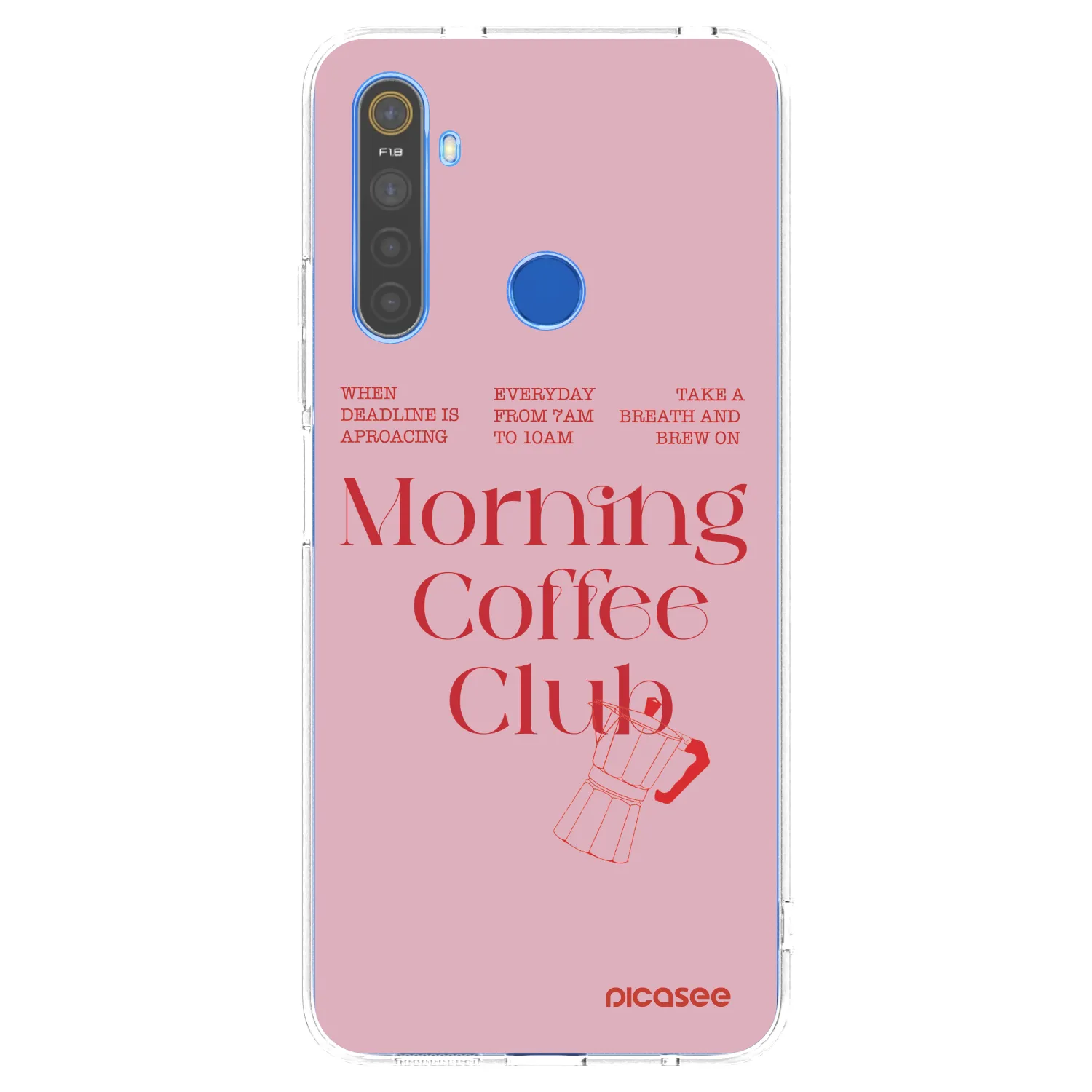 Picasee átlátszó szilikon tok az alábbi mobiltelefonokra Realme 5 - Morning