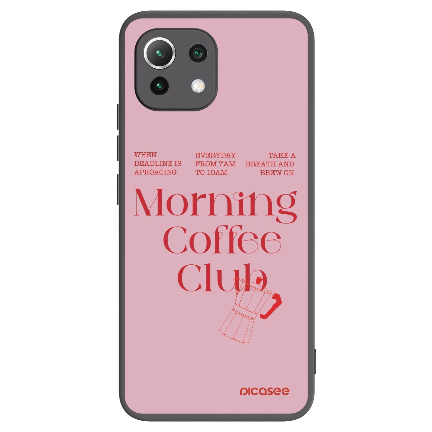 Picasee fekete szilikon tok az alábbi mobiltelefonokra Xiaomi Mi 11 Lite - Morning