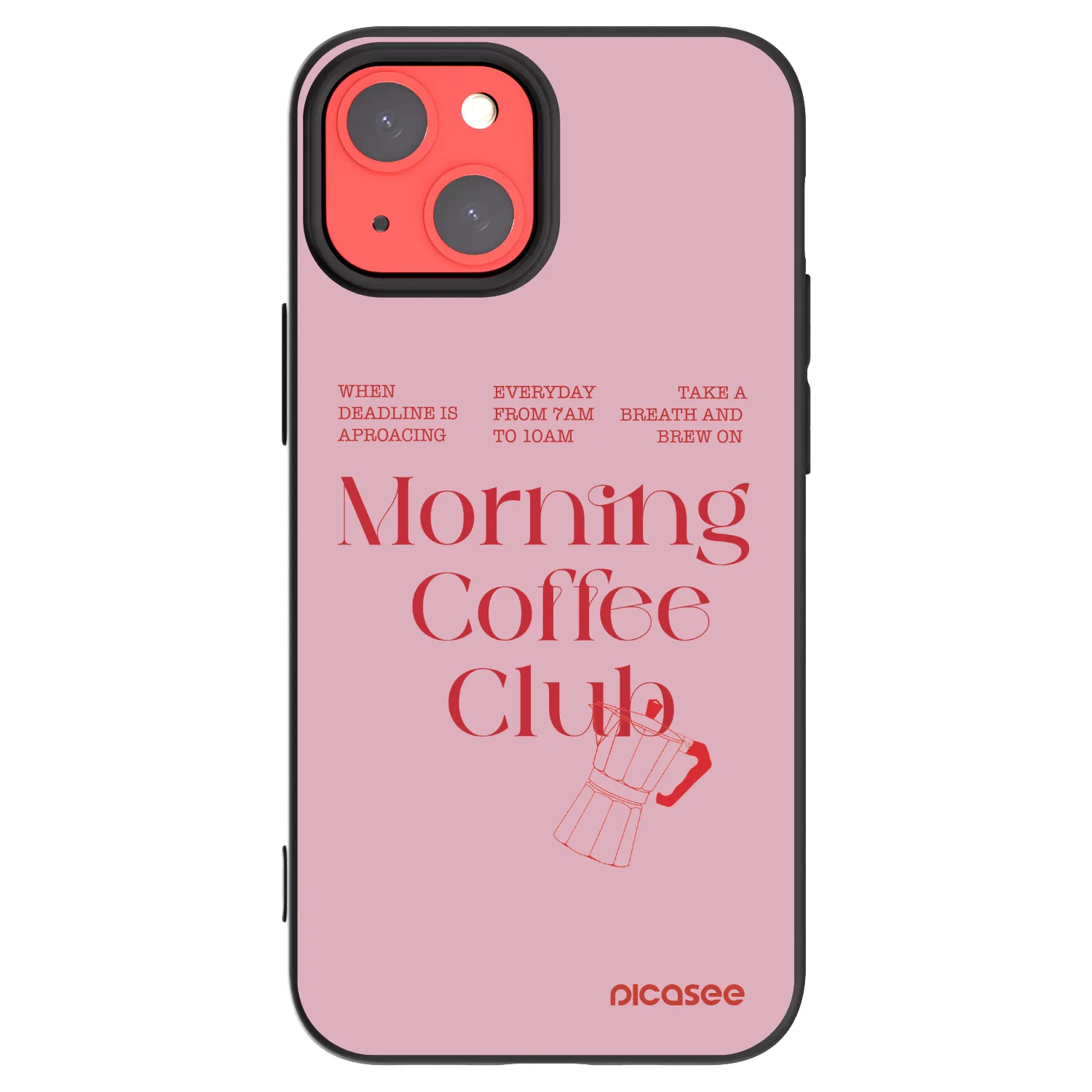 Picasee fekete szilikon tok az alábbi mobiltelefonokra Apple iPhone 13 mini - Morning