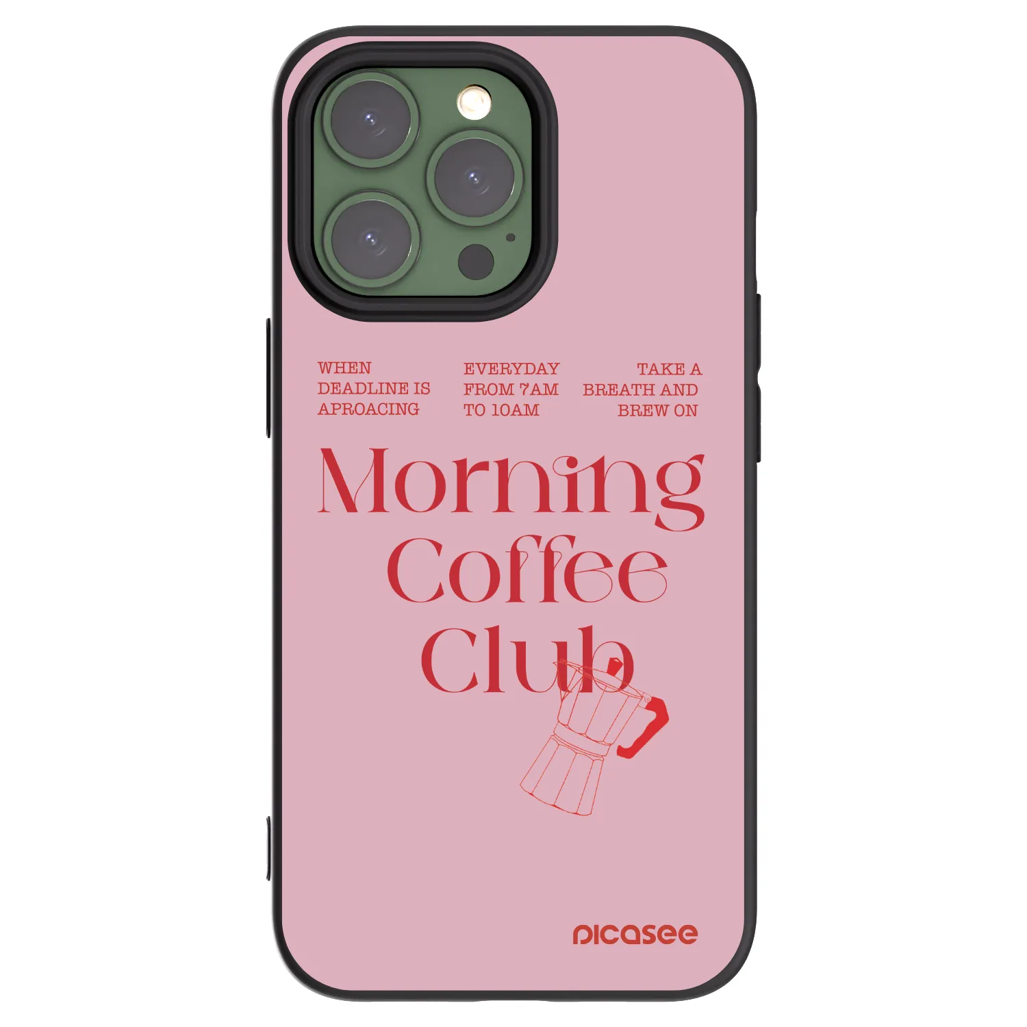Picasee fekete szilikon tok az alábbi mobiltelefonokra Apple iPhone 13 Pro - Morning