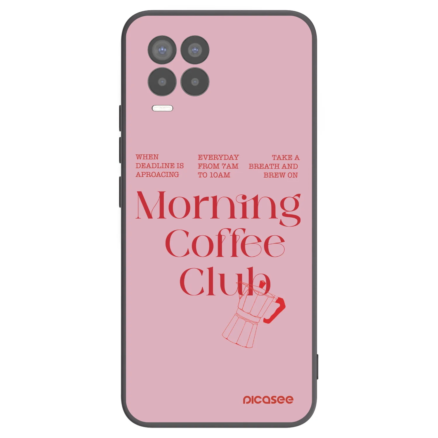 Picasee fekete szilikon tok az alábbi mobiltelefonokra Realme 8 Pro - Morning