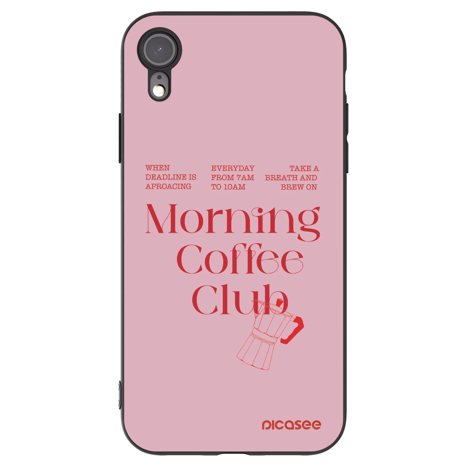 Picasee fekete szilikon tok az alábbi mobiltelefonokra Apple iPhone XR - Morning