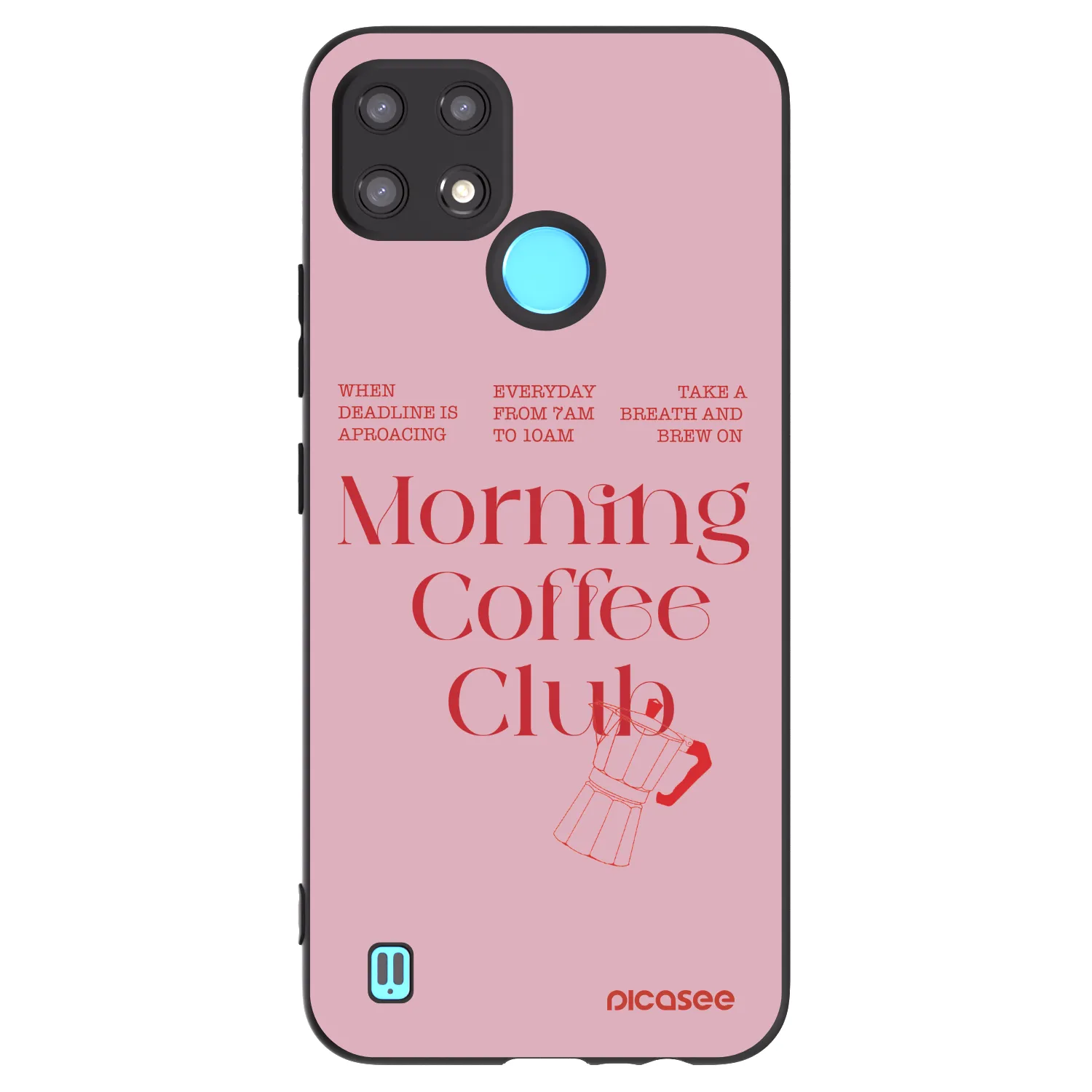 Picasee fekete szilikon tok az alábbi mobiltelefonokra Realme C21 - Morning