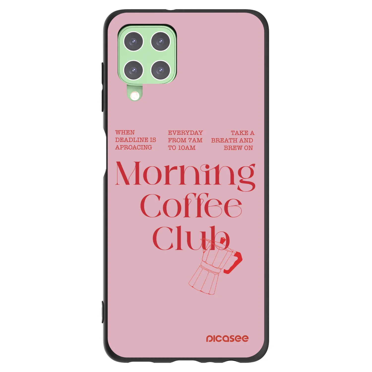 Picasee fekete szilikon tok az alábbi mobiltelefonokra Samsung Galaxy A22 A225F 4G - Morning