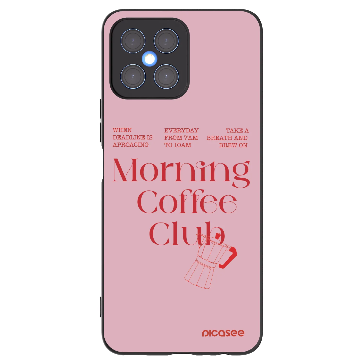 Picasee fekete szilikon tok az alábbi mobiltelefonokra Honor X8 4G - Morning