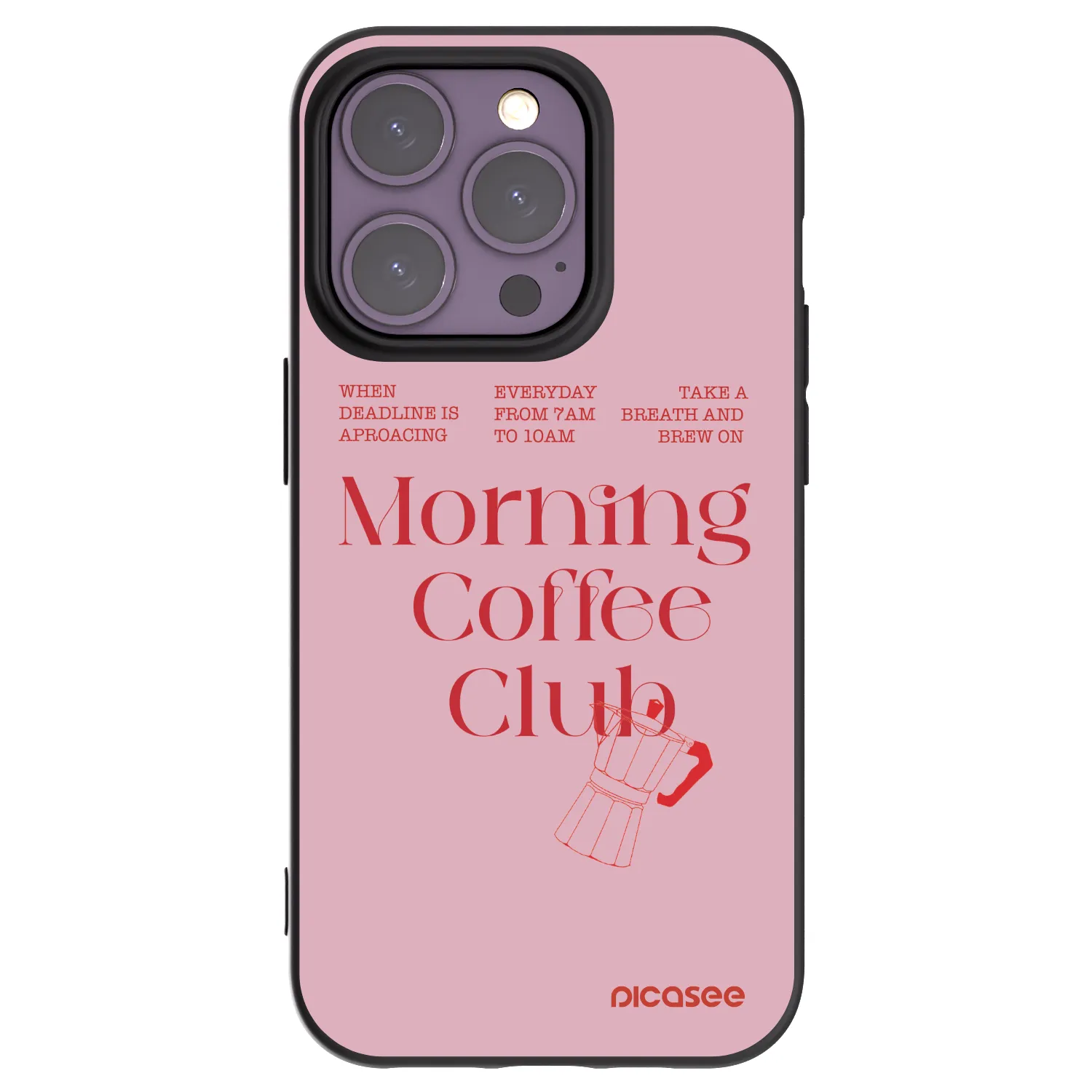 Picasee fekete szilikon tok az alábbi mobiltelefonokra Apple iPhone 14 Pro - Morning