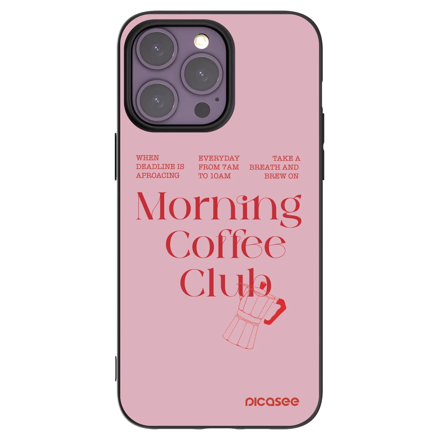 Picasee fekete szilikon tok az alábbi mobiltelefonokra Apple iPhone 14 Pro Max - Morning