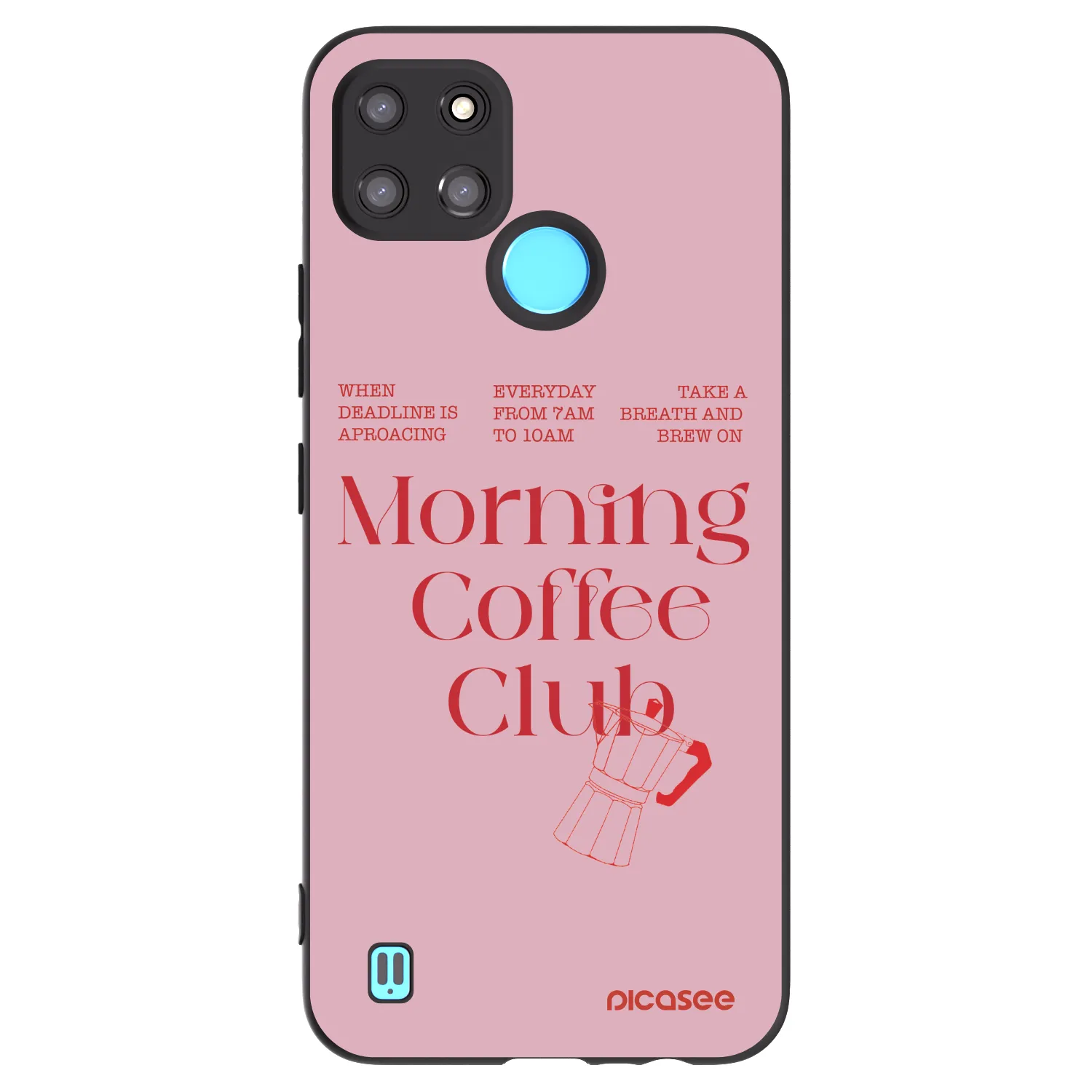Picasee fekete szilikon tok az alábbi mobiltelefonokra Realme C21Y - Morning