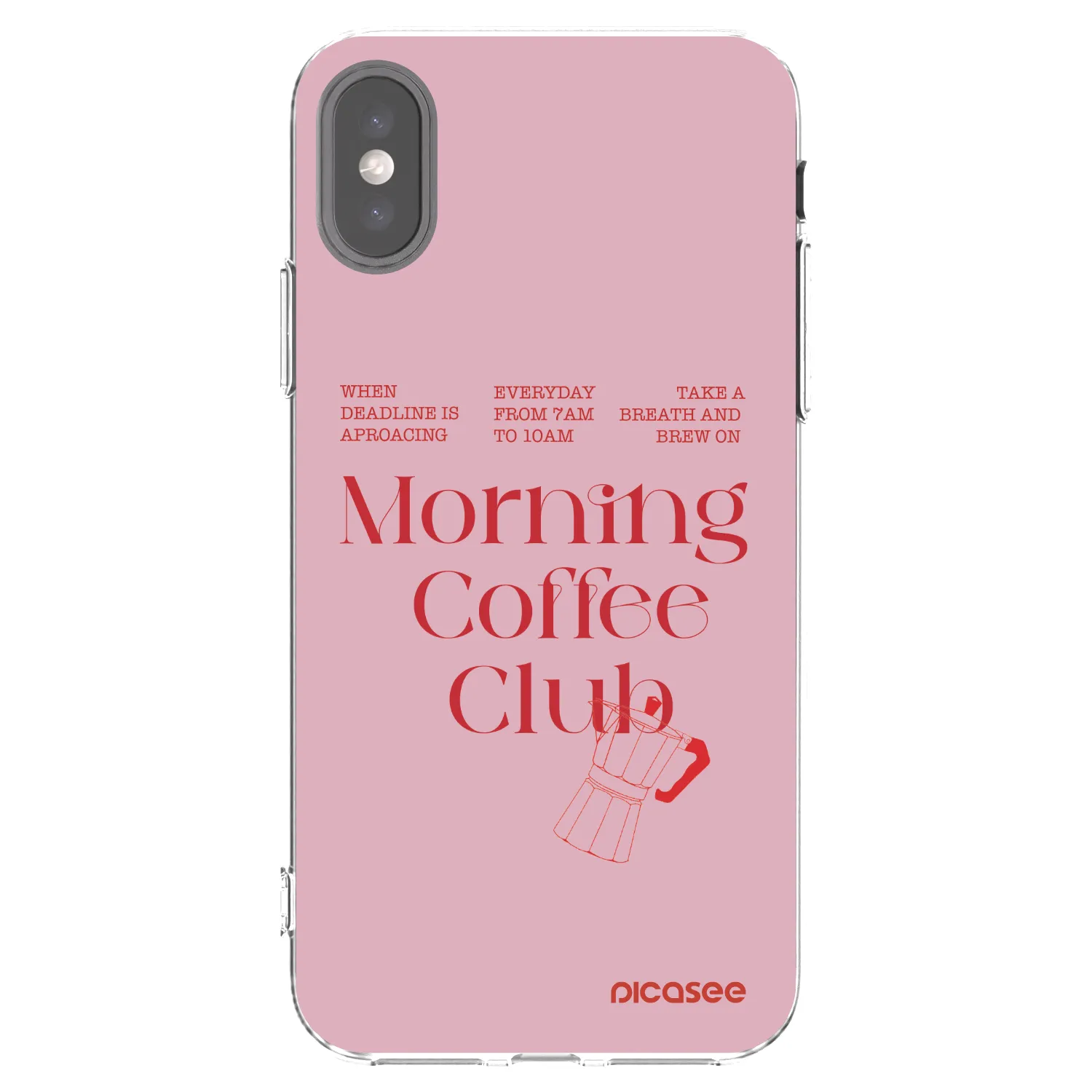 Picasee átlátszó szilikon tok az alábbi mobiltelefonokra Apple iPhone X/XS - Morning