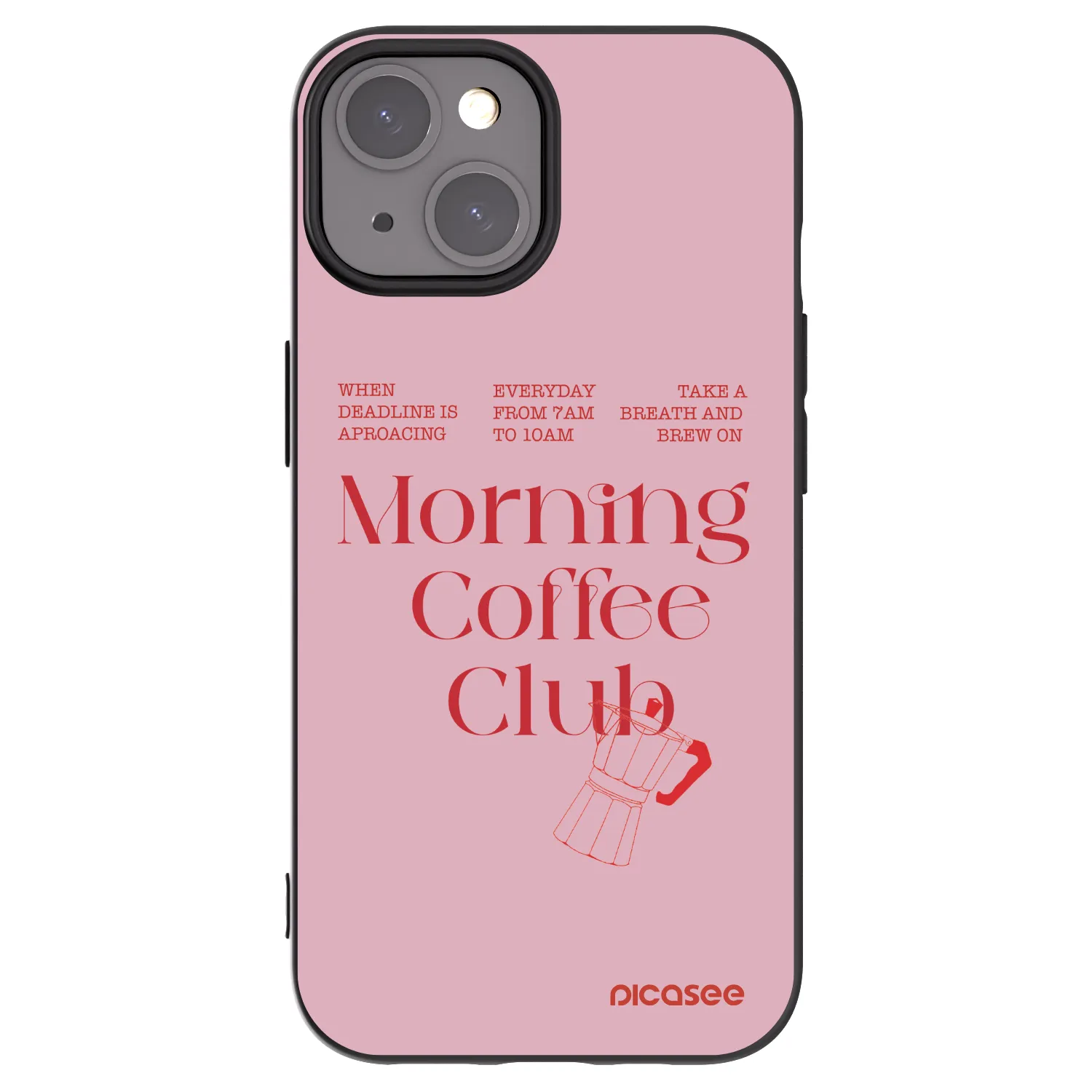 Picasee fekete szilikon tok az alábbi mobiltelefonokra Apple iPhone 15 - Morning