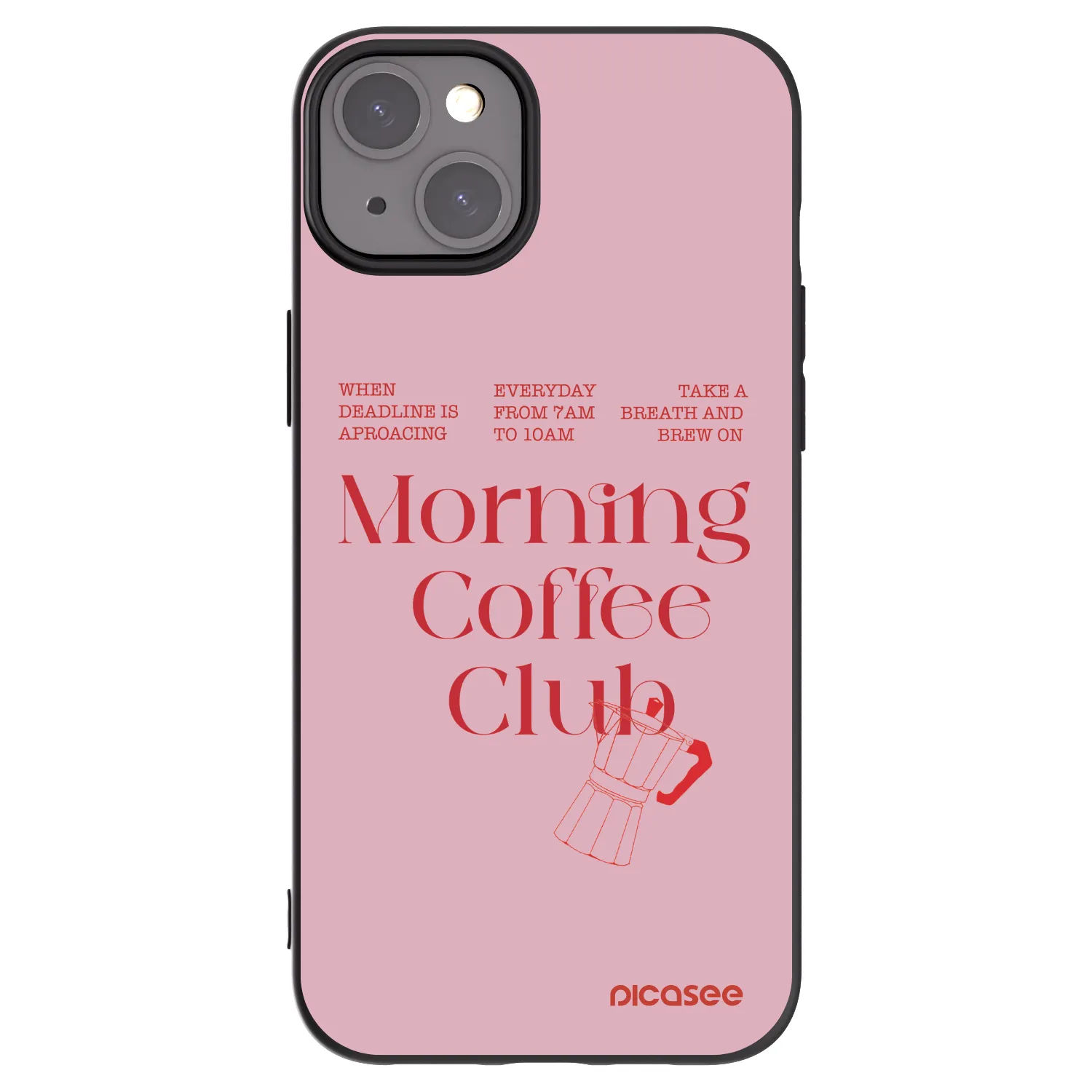 Picasee fekete szilikon tok az alábbi mobiltelefonokra Apple iPhone 15 Plus - Morning
