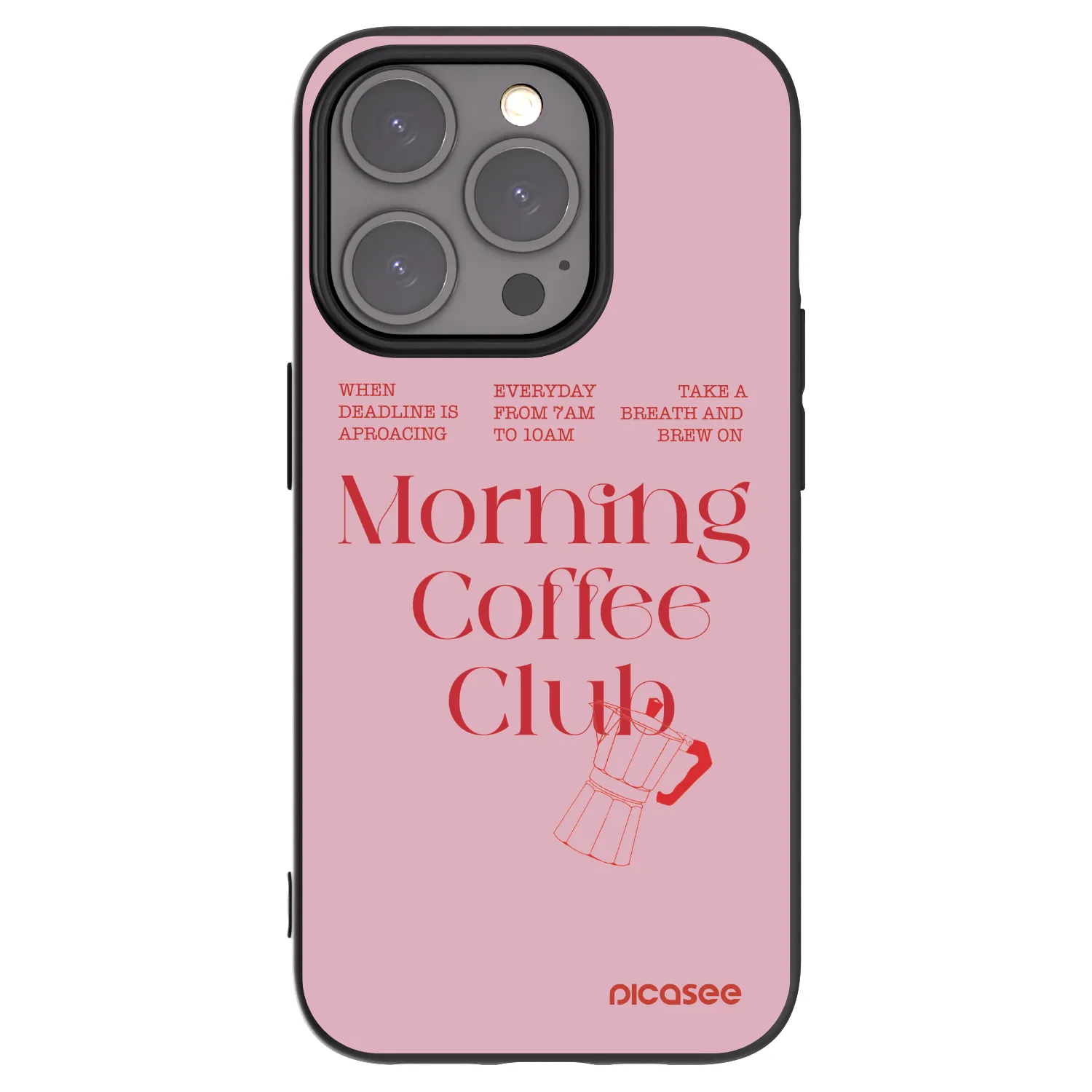 Picasee fekete szilikon tok az alábbi mobiltelefonokra Apple iPhone 15 Pro - Morning