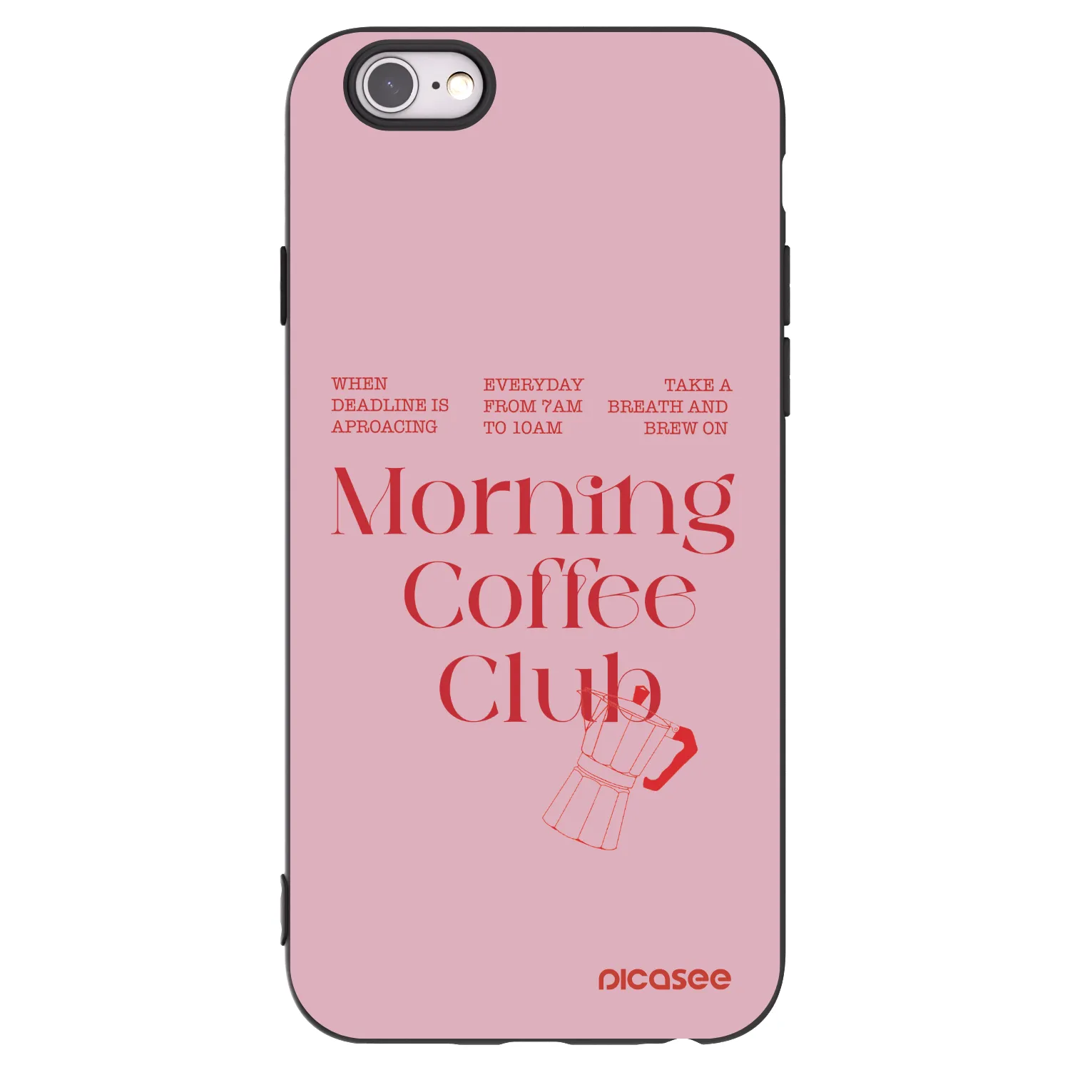 Picasee fekete szilikon tok az alábbi mobiltelefonokra Apple iPhone 6/6S - Morning