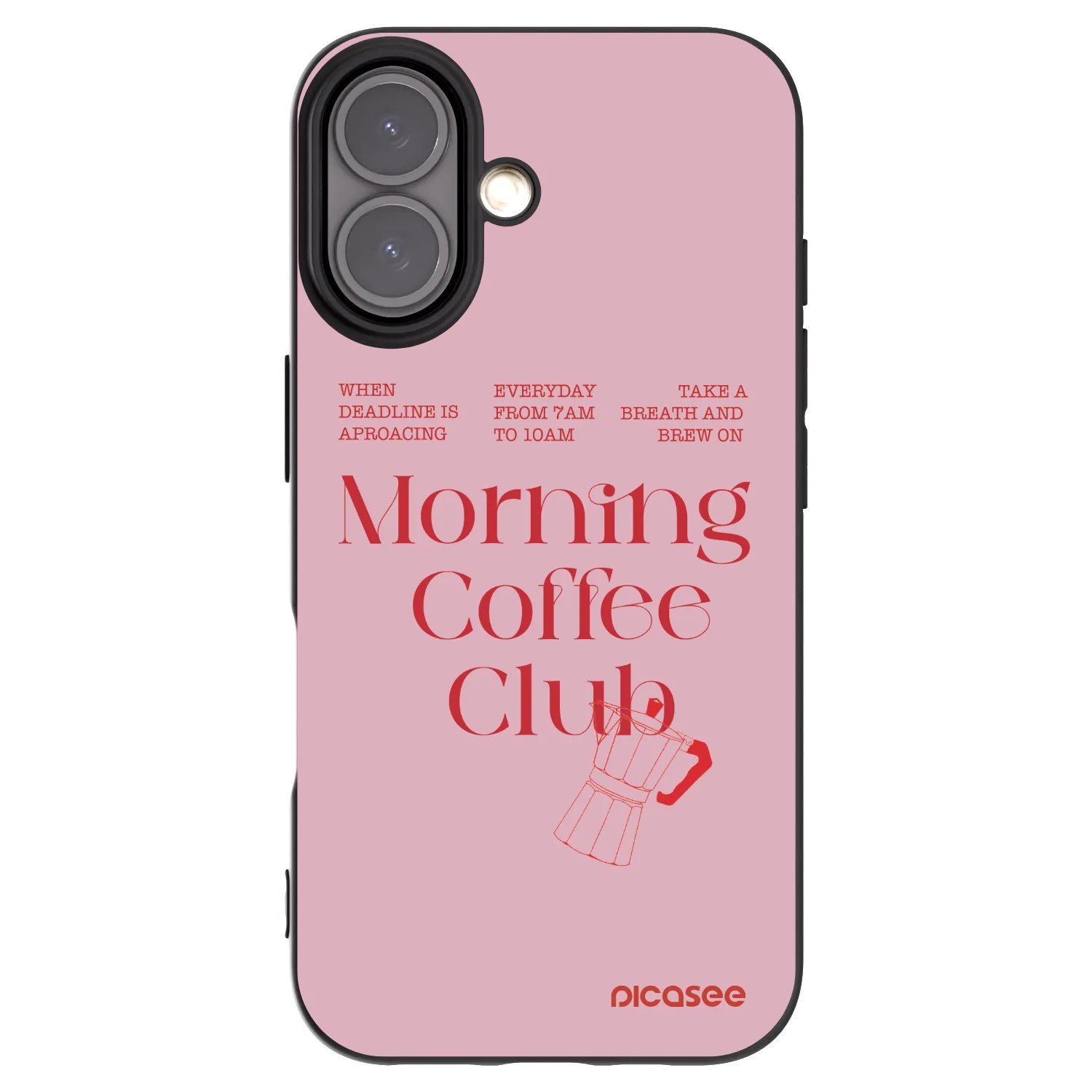 Picasee fekete szilikon tok az alábbi mobiltelefonokra Apple iPhone 16 - Morning