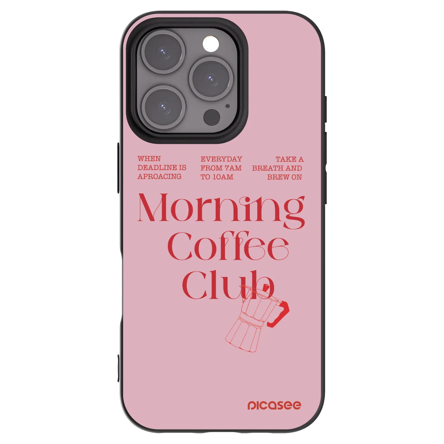 Picasee fekete szilikon tok az alábbi mobiltelefonokra Apple iPhone 16 Pro - Morning
