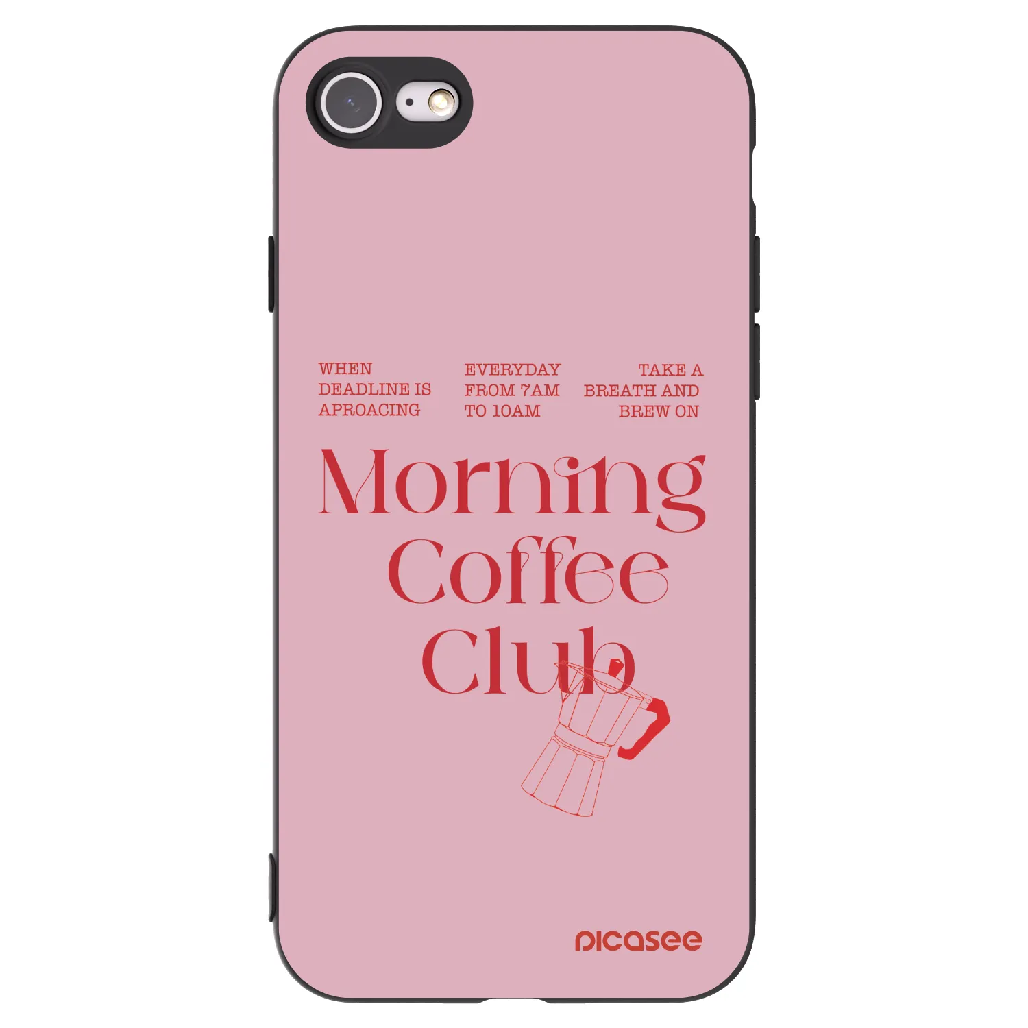 Picasee fekete szilikon tok az alábbi mobiltelefonokra Apple iPhone 8 - Morning