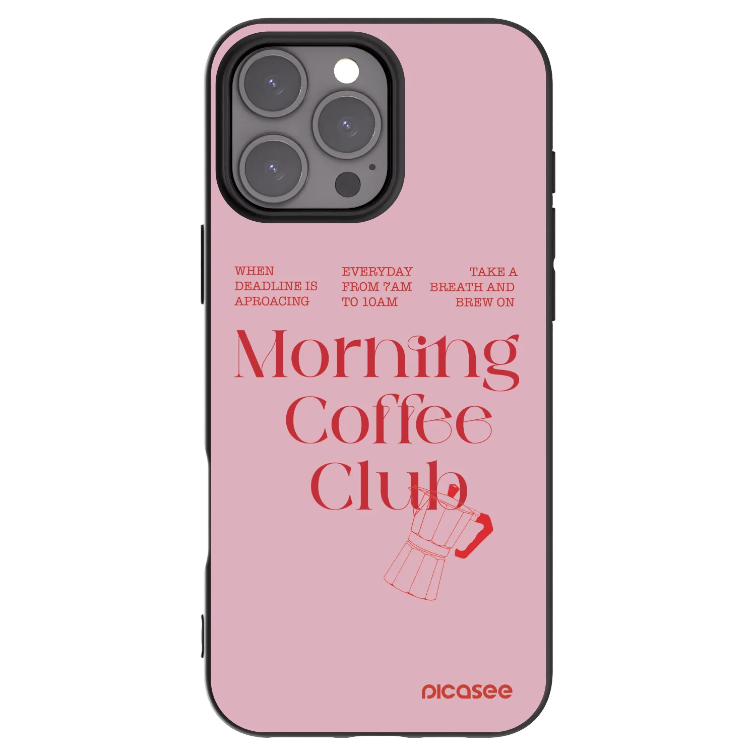 Picasee fekete szilikon tok az alábbi mobiltelefonokra Apple iPhone 16 Pro Max - Morning