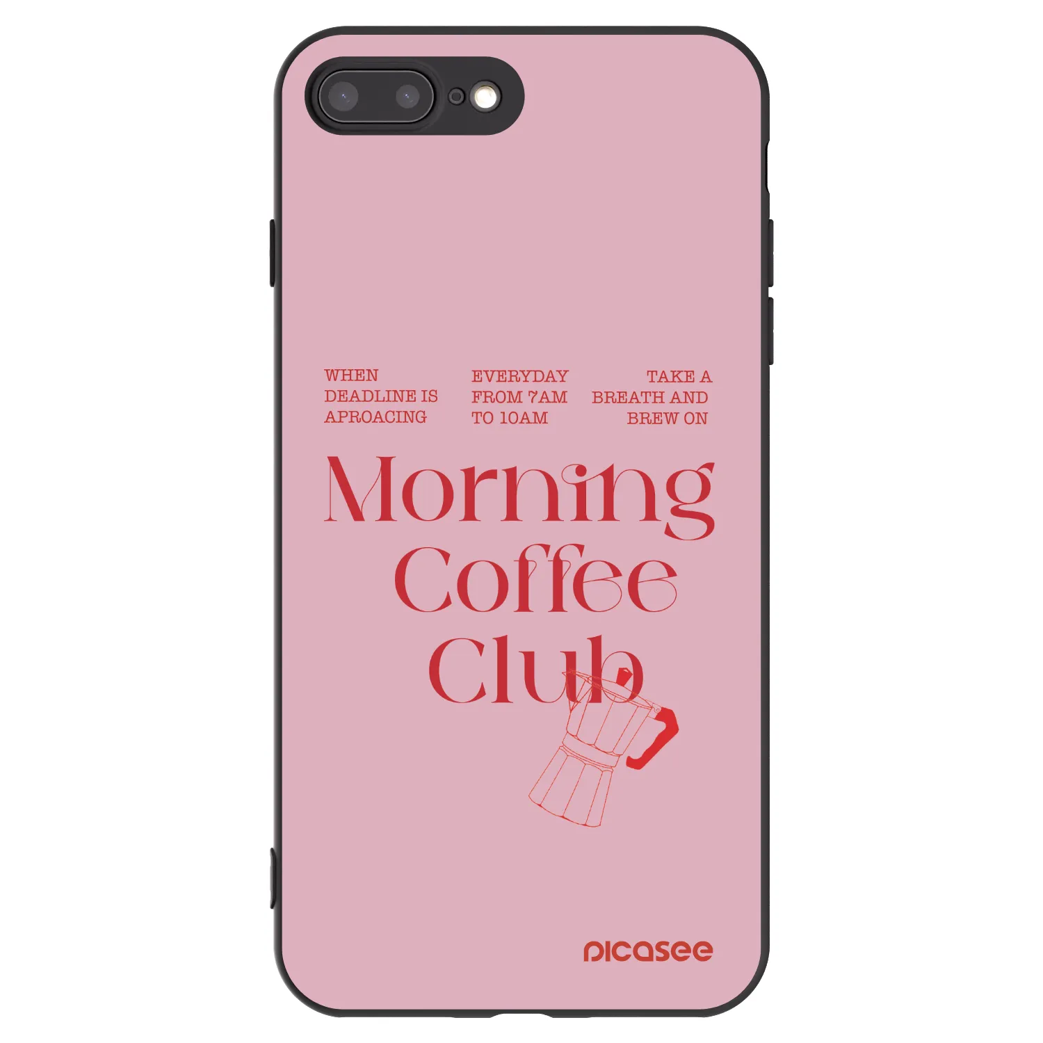Picasee fekete szilikon tok az alábbi mobiltelefonokra Apple iPhone 8 Plus - Morning