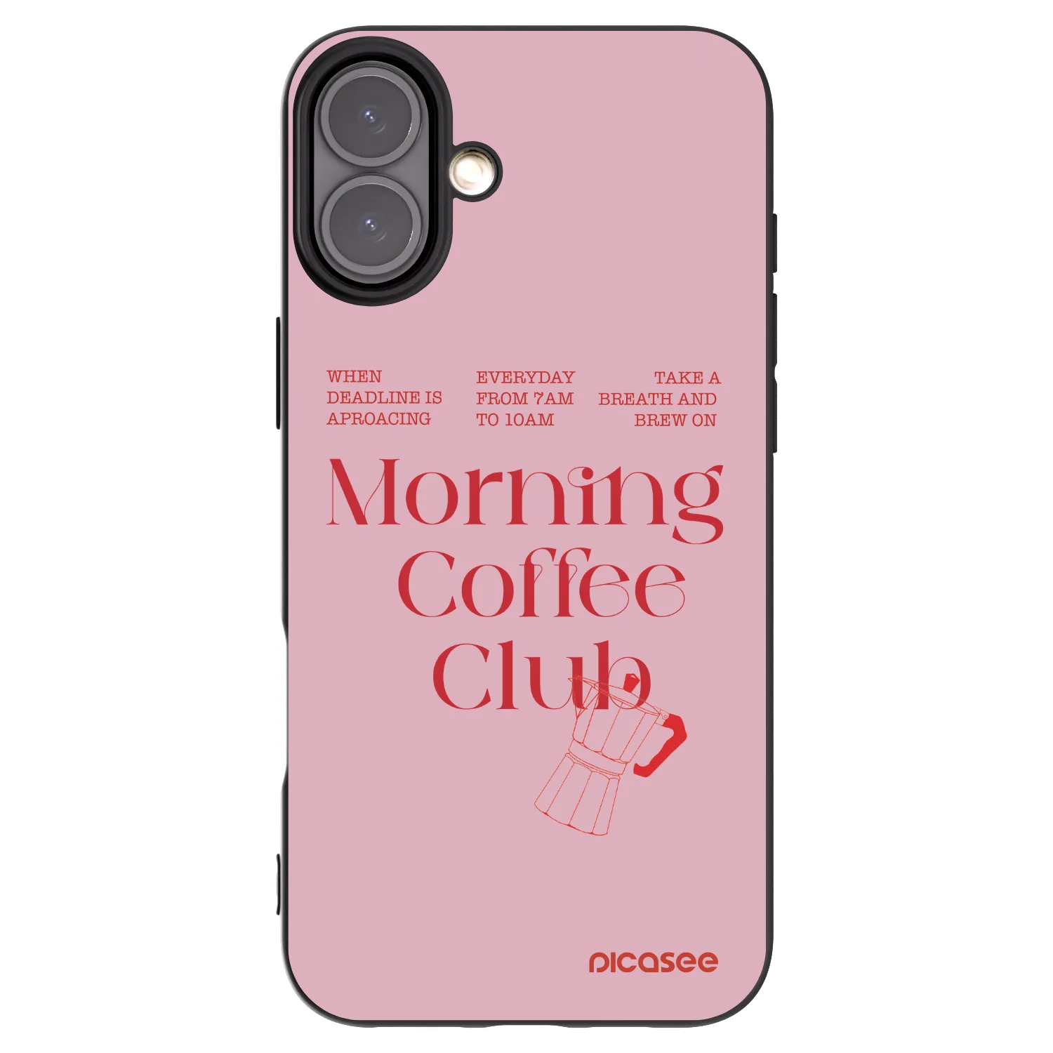 Picasee fekete szilikon tok az alábbi mobiltelefonokra Apple iPhone 16 Plus - Morning