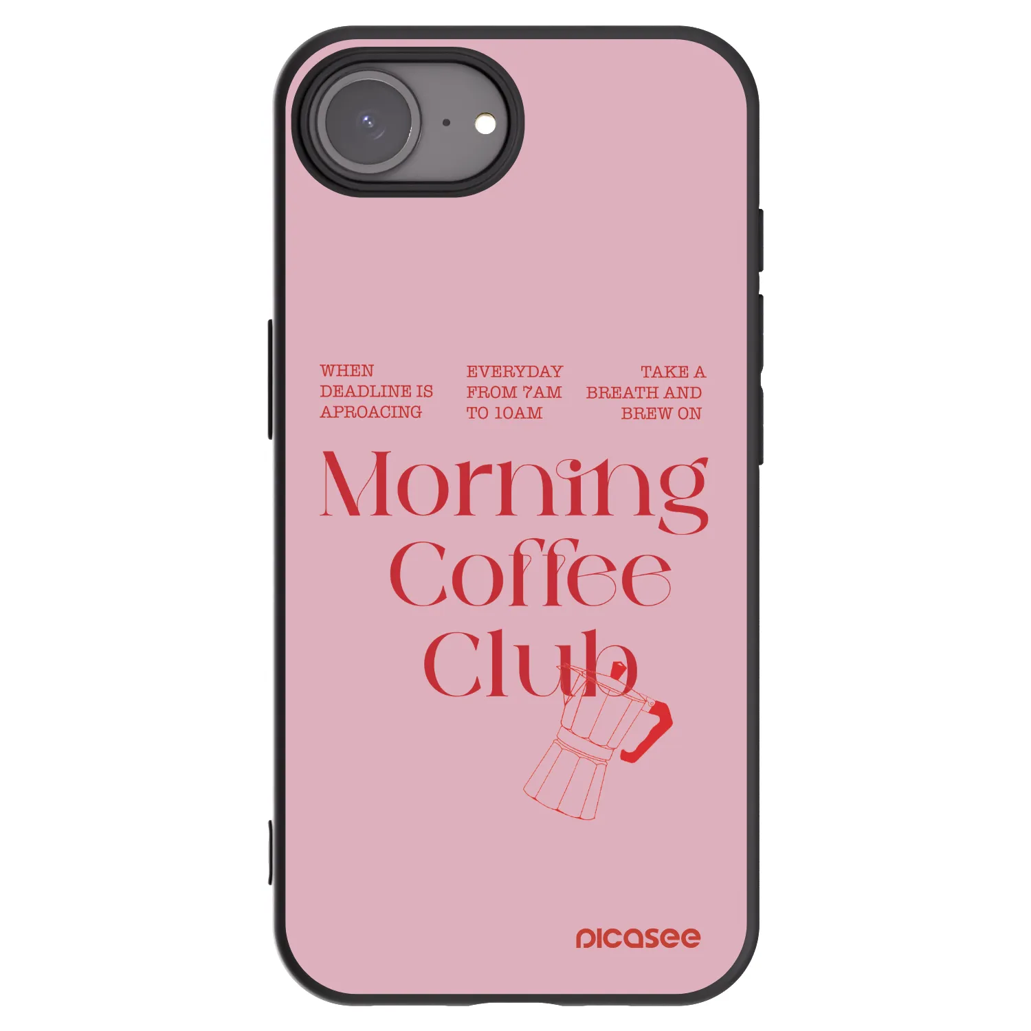 Picasee fekete szilikon tok az alábbi mobiltelefonokra Apple iPhone 16e - Morning