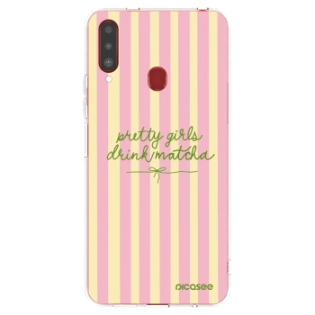 Picasee átlátszó szilikon tok az alábbi mobiltelefonokra Samsung Galaxy A20s - Pretty matcha