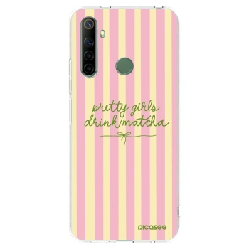 Picasee átlátszó szilikon tok az alábbi mobiltelefonokra Realme 6i - Pretty matcha