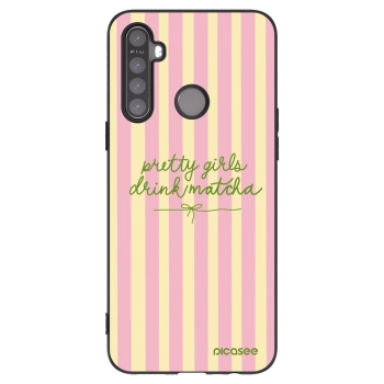 Picasee fekete szilikon tok az alábbi mobiltelefonokra Realme 5 - Pretty matcha