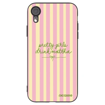 Picasee fekete szilikon tok az alábbi mobiltelefonokra Apple iPhone XR - Pretty matcha