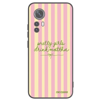 Picasee fekete szilikon tok az alábbi mobiltelefonokra Xiaomi 12 - Pretty matcha