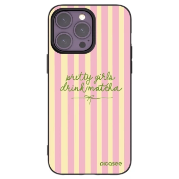Picasee fekete szilikon tok az alábbi mobiltelefonokra Apple iPhone 14 Pro Max - Pretty matcha